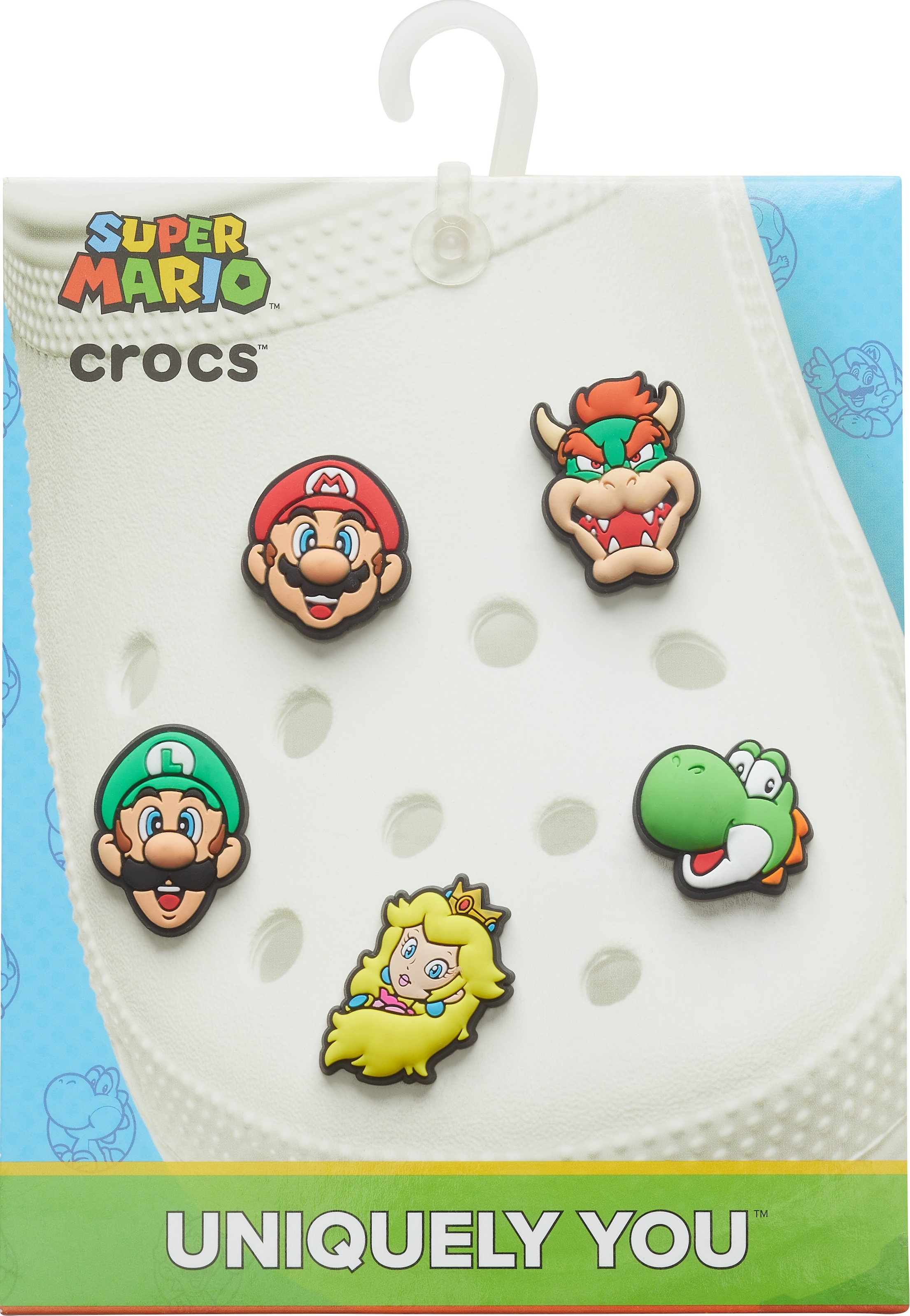 Crocs Schuhanstecker »Jibbitz™ Super Mario«, (Set, 5 tlg., Kein Spielzeug. Nicht geeignet für Kinder unter 3 Jahren.), zum individuellen stylen