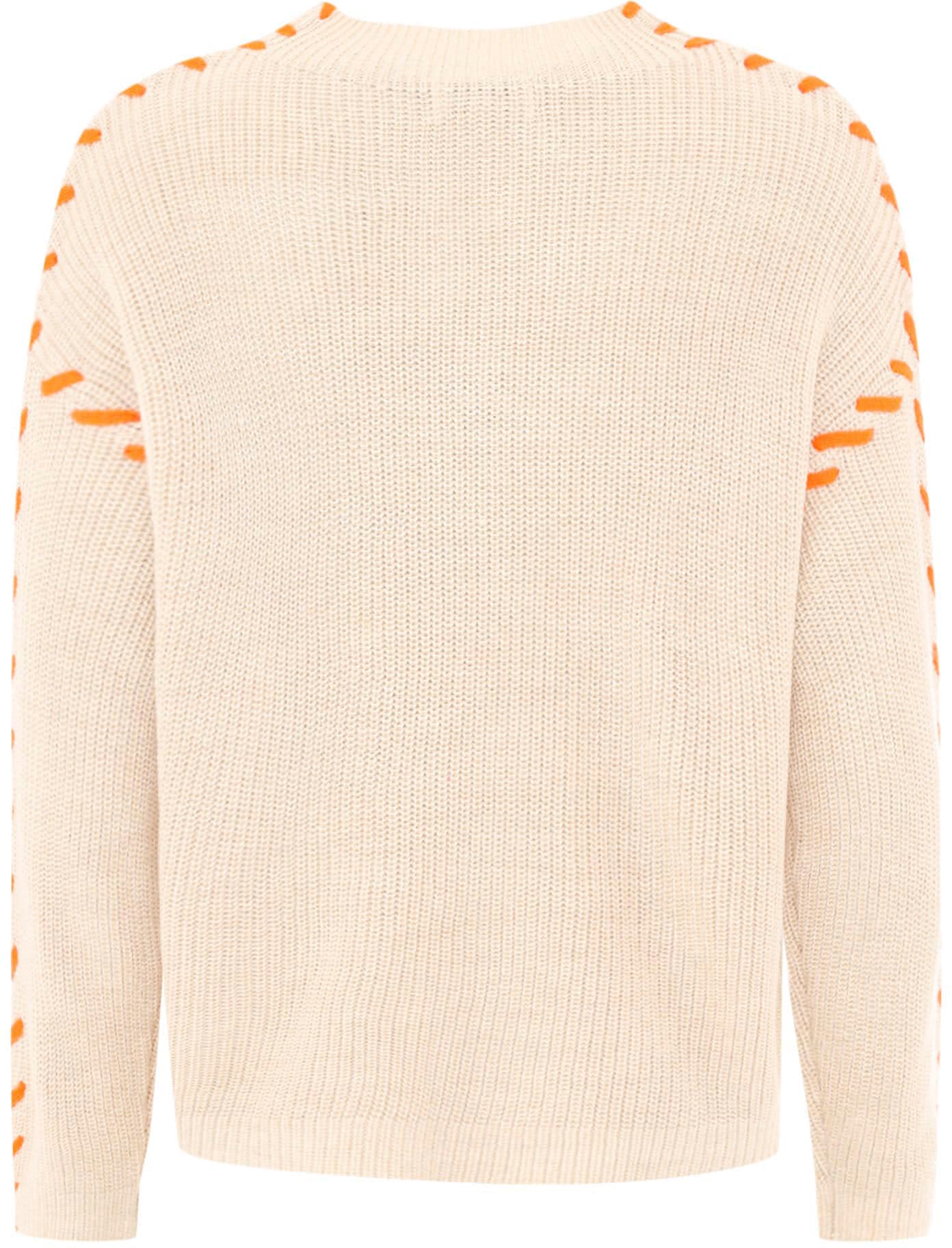 Zwillingsherz Strickpullover »"Stitching"«, mit kontrastfarbigen Nähten und Herz, mit Wollanteil