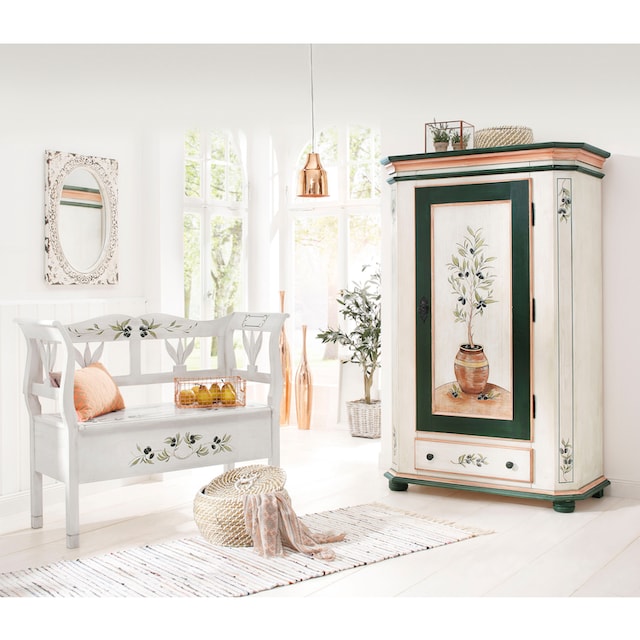 Premium collection by Home affaire Garderobenschrank »Olive«, mit schönen  Ornamenten und einem besonderen handgemalten Olivenbaum auf der Türfront  bequem kaufen