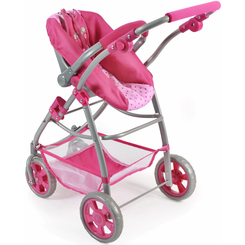 CHIC2000 Kombi-Puppenwagen »Emotion All In 3in1, Pink«, inkl. Babywanne, Babyschale und Sportwagenaufsatz
