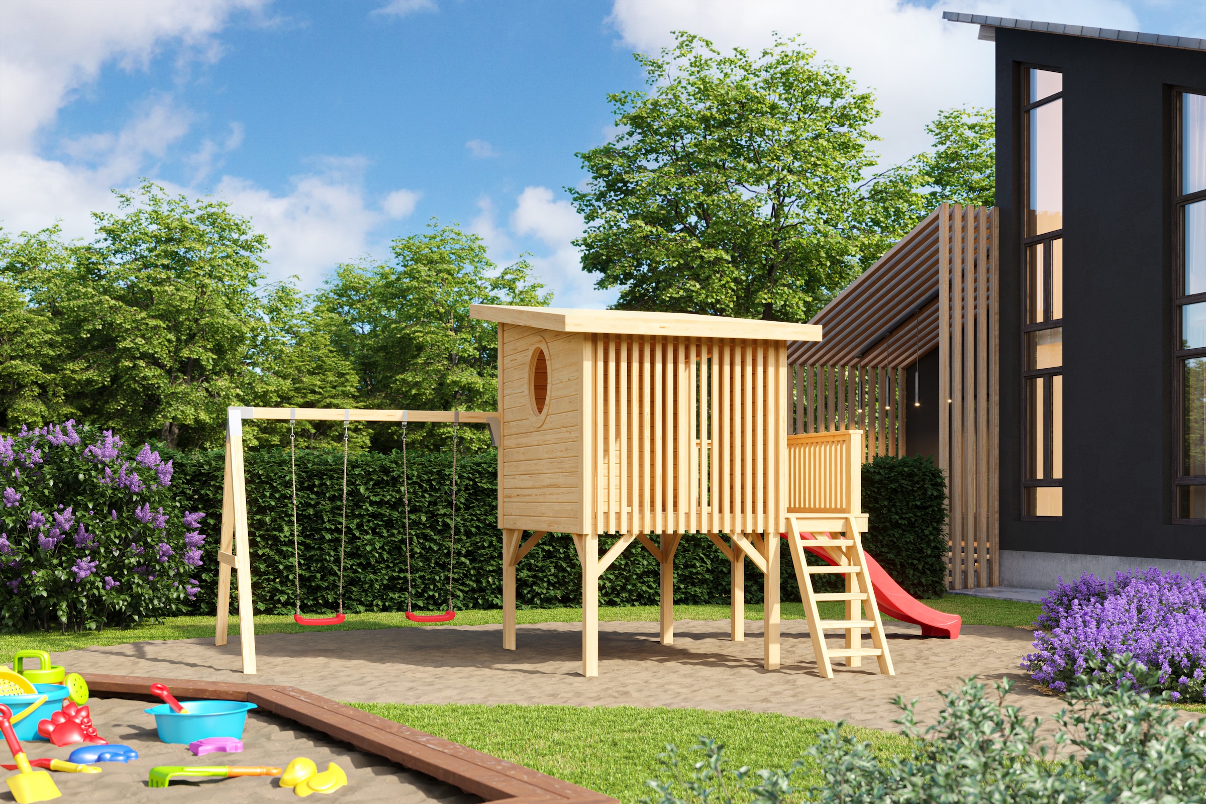 Nordic Holz Doppelschaukel »Tivoli« Ergänzung für Tivoli 1 Kinderspielhaus