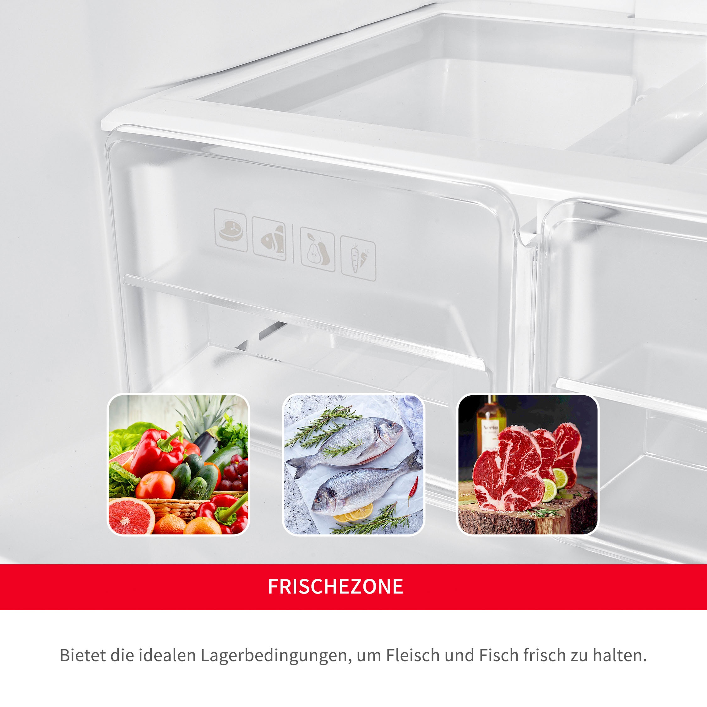 Hanseatic Multi Door »HCDB18080DWDI«, NoFrost, Wasserspender, Display, Türalarm