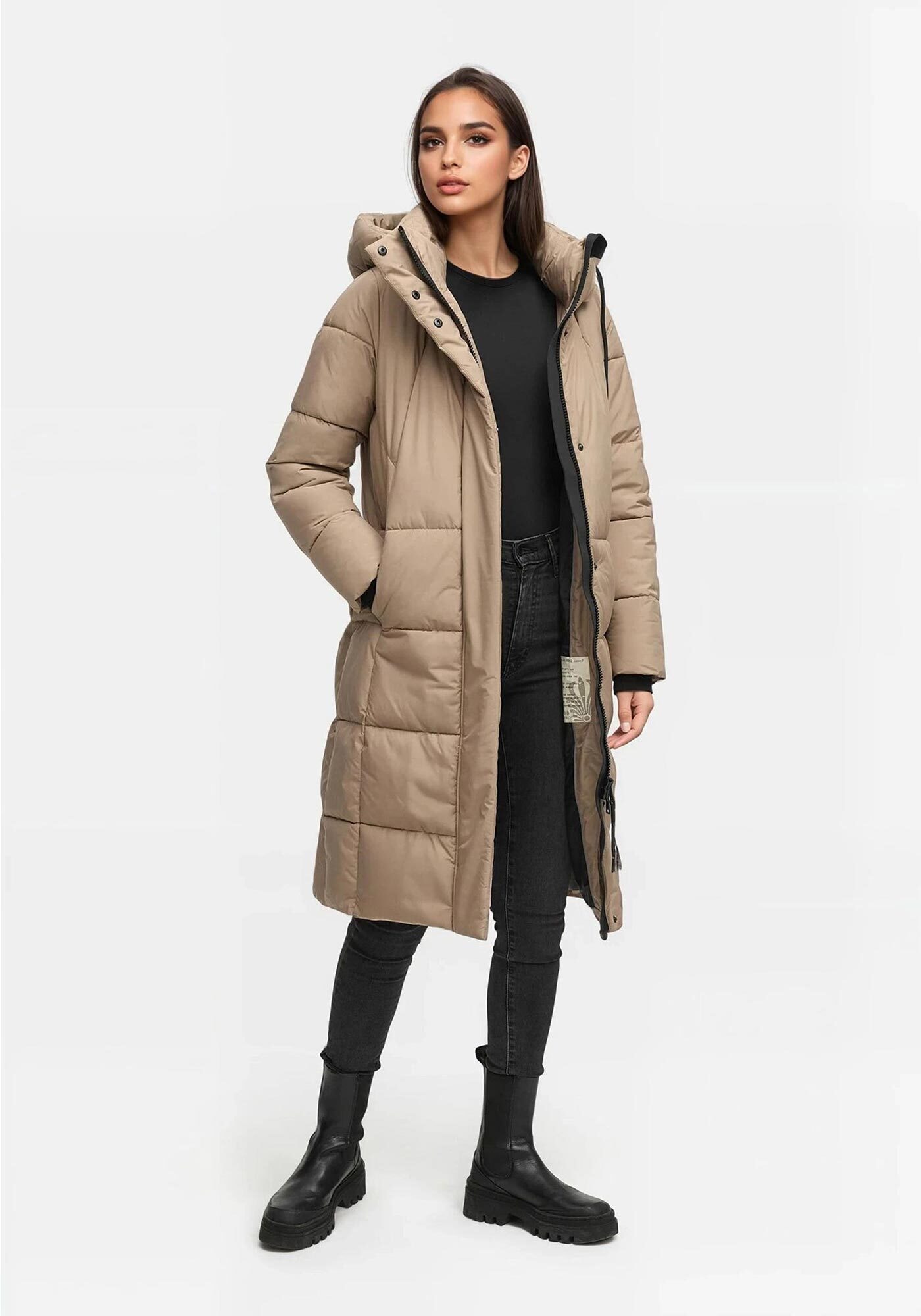 Marikoo Winterjacke »Marikoo TABIAA XVI Steppmantel N099«