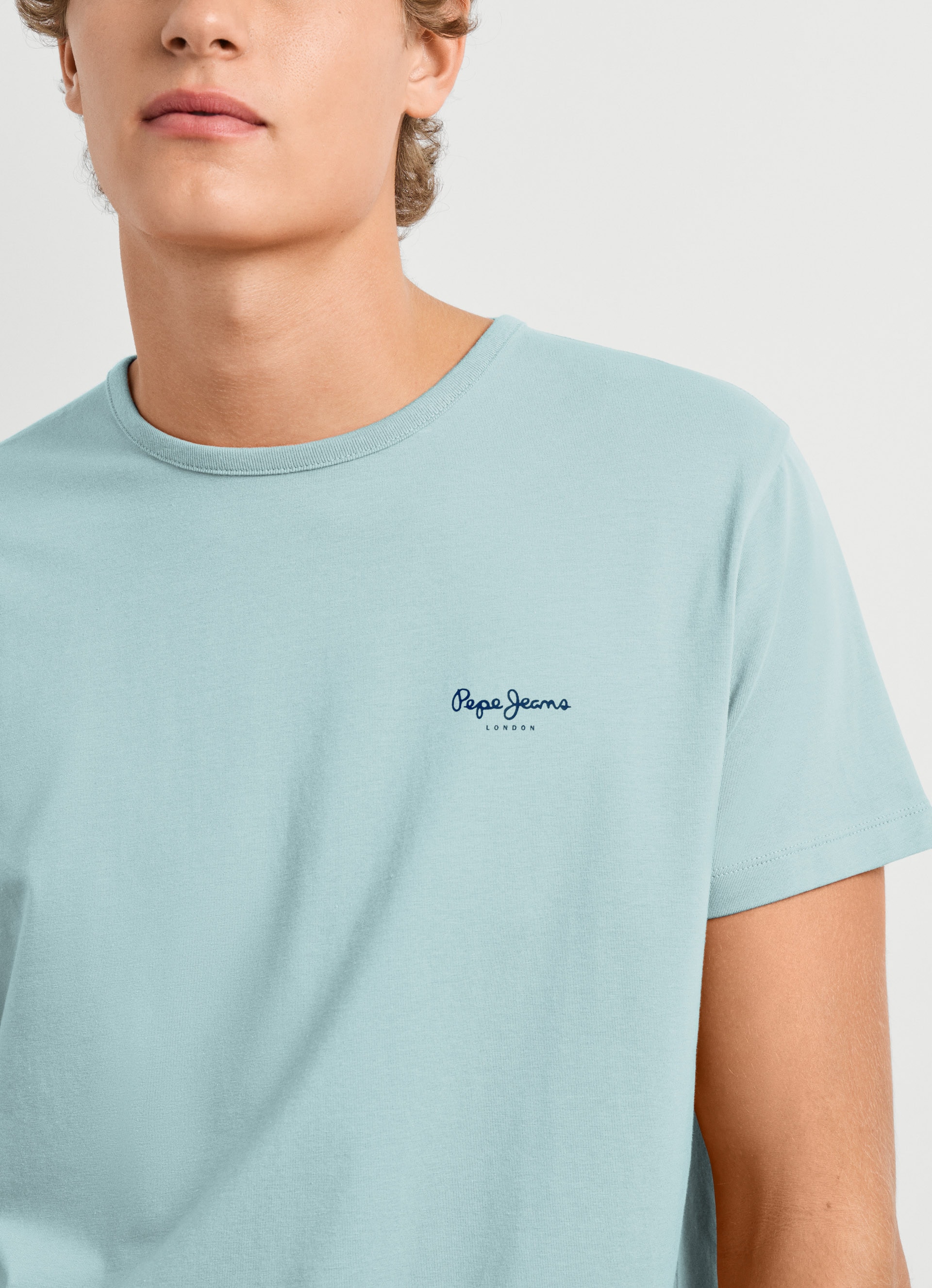 Pepe Jeans T-Shirt »ORIGINAL BASIC 3N« Rundhals mit kleinem Logodruck