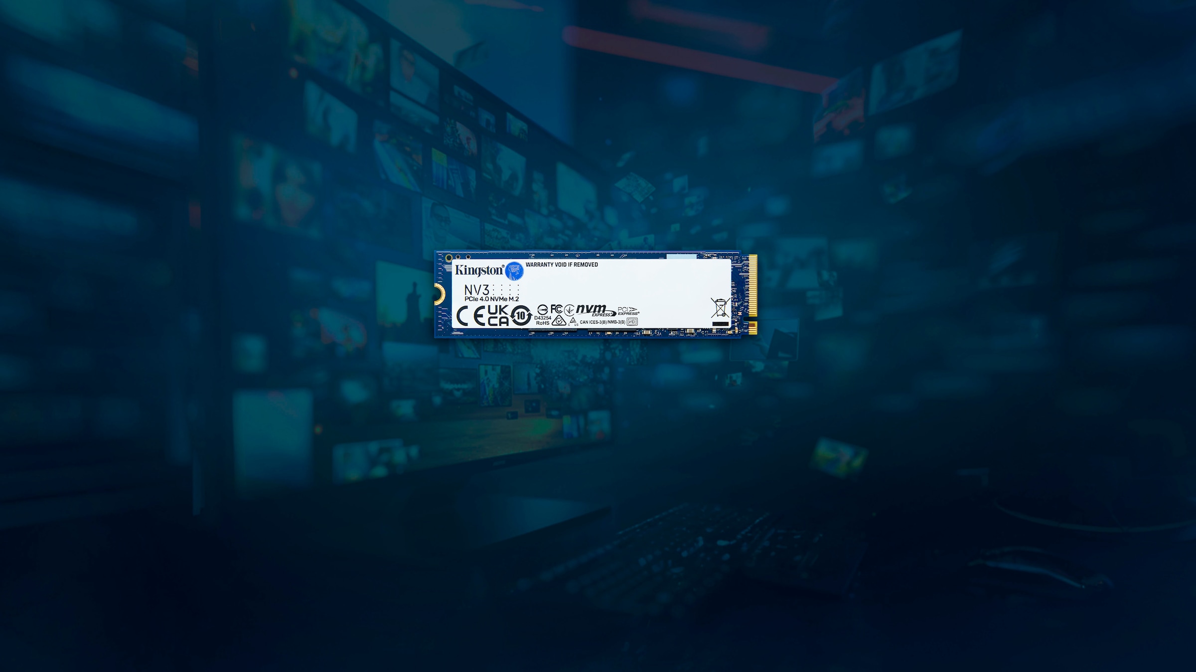 Kingston interne SSD »2000G NV3 M.2 2280 NVMe SSD« 2000 GB Anschluss M.2 (2880)