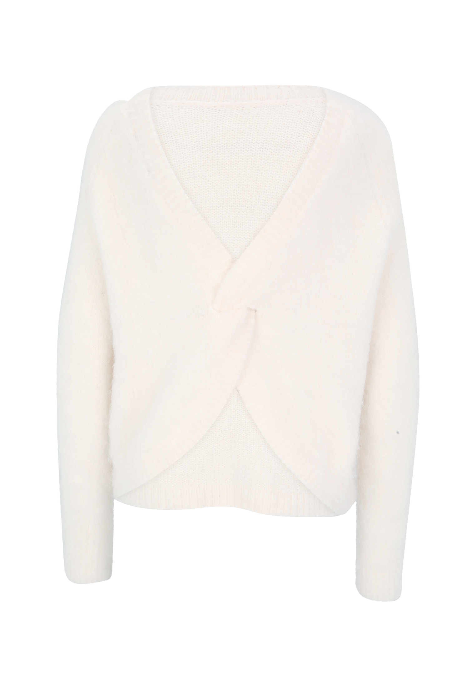 Zero Rundhalspullover »Pullover mit Rückenausschnitt«