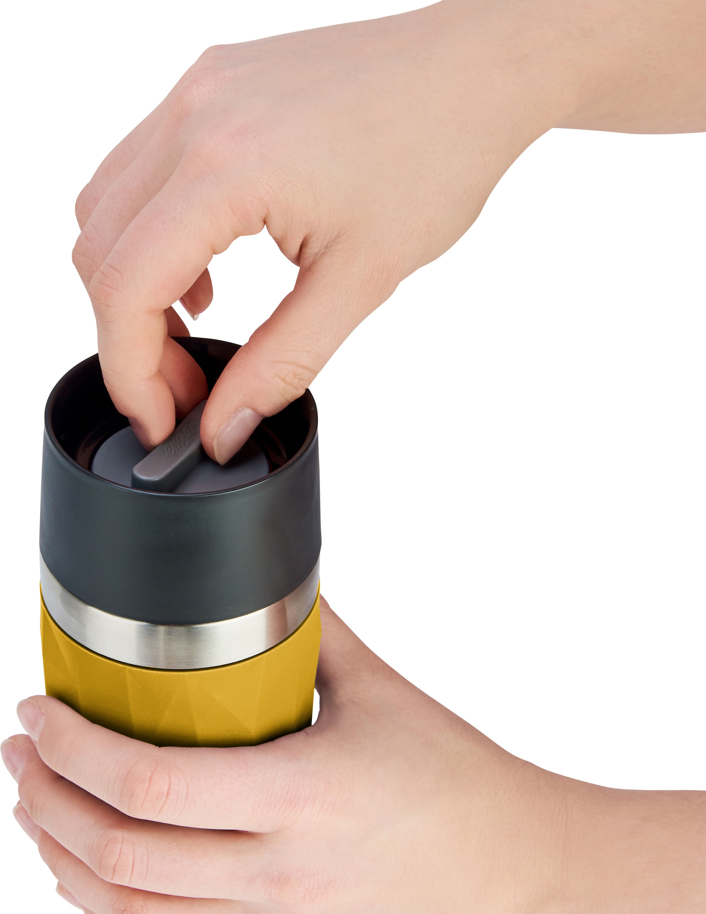 Emsa Thermobecher »Travel Mug Compact«, 0,3L, Edelstahl, 3h warm/6h kalt, 360°Trinköffnung, spülmaschinenfest