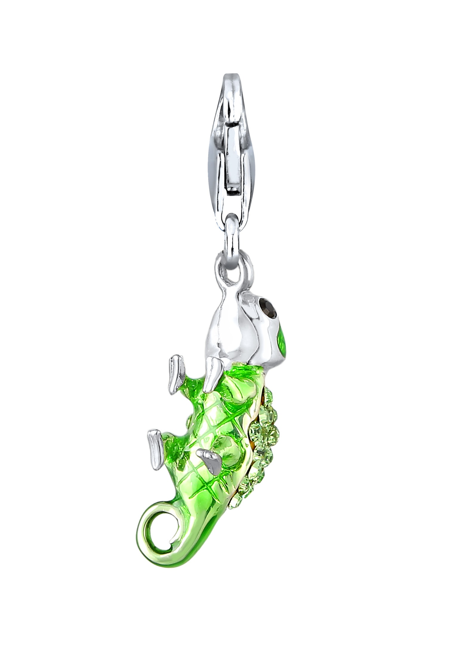 Nenalina Charm-Einhänger »Charm Chamäleon-Anhänger Kristalle 925 Silber«