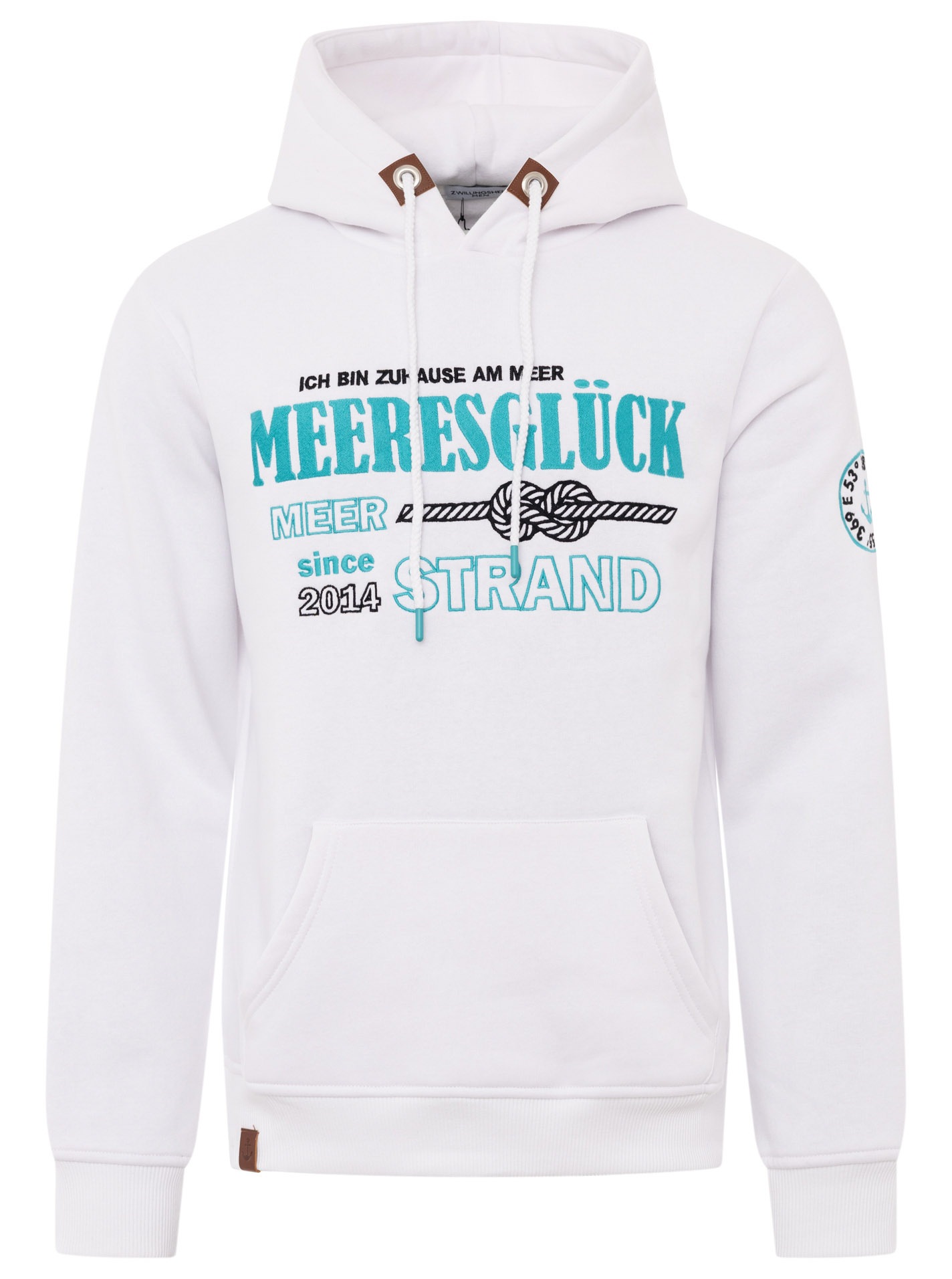 Zwillingsherz Hoodie »"Meeresglück"«, mit gesticktem Detail am Ärmel und Kapuze
