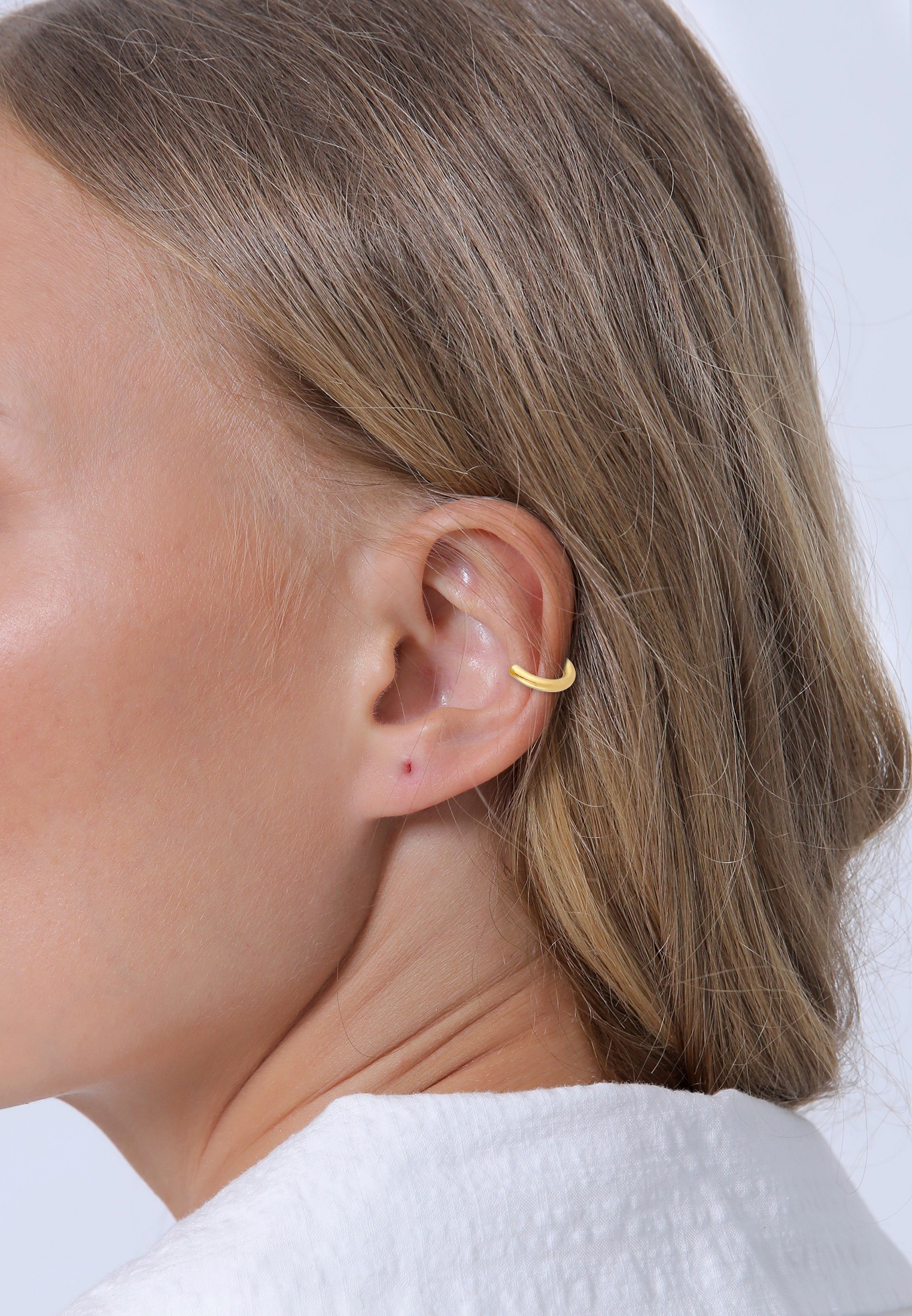 Elli Ohrklemme »Ohrringe Earcuff Single Rund Basic 925 Silber«