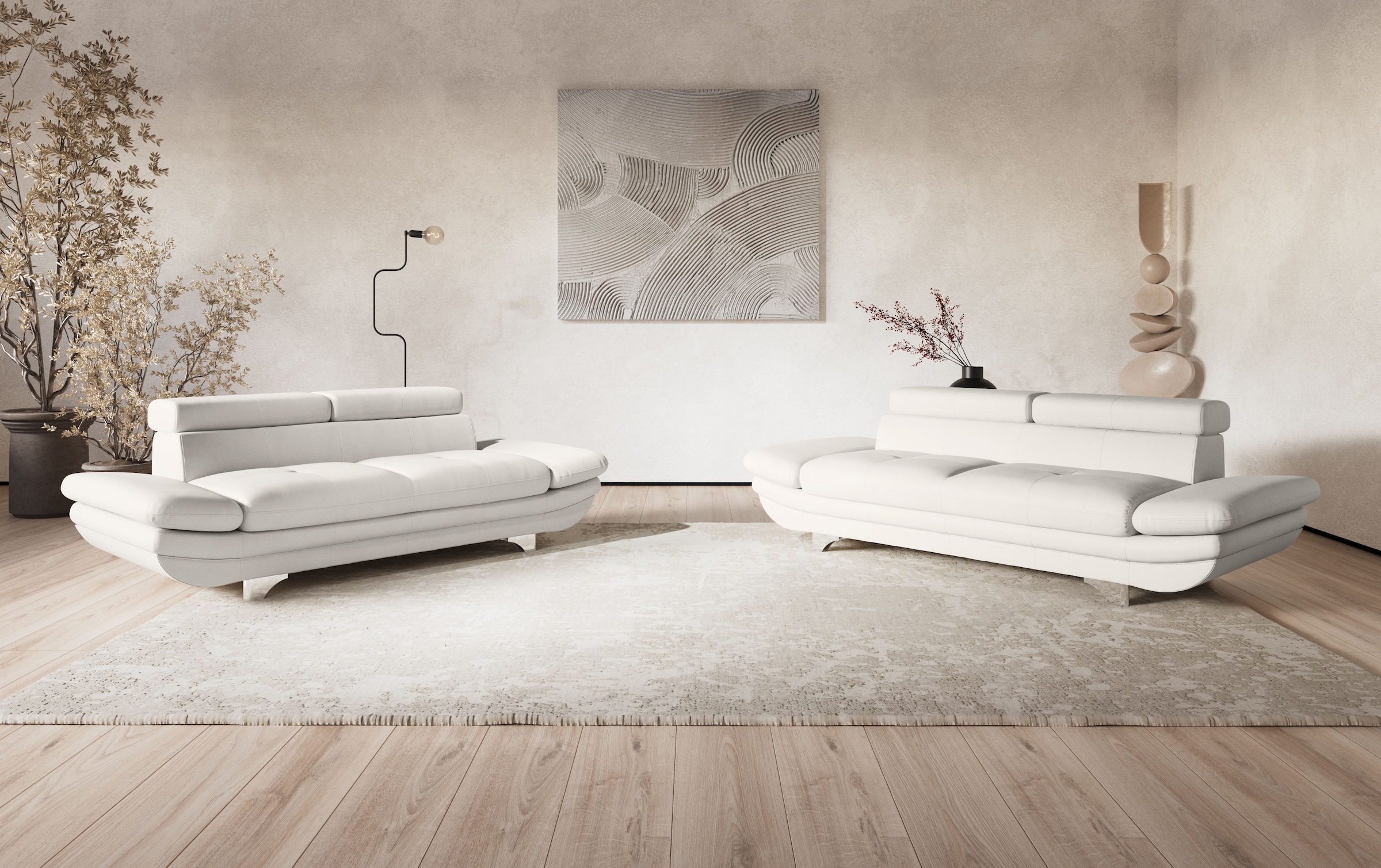 COTTA 3-Sitzer »Enterprise«, Big-Sofa, mit Armteilverstellung & Kopfteilverstellung