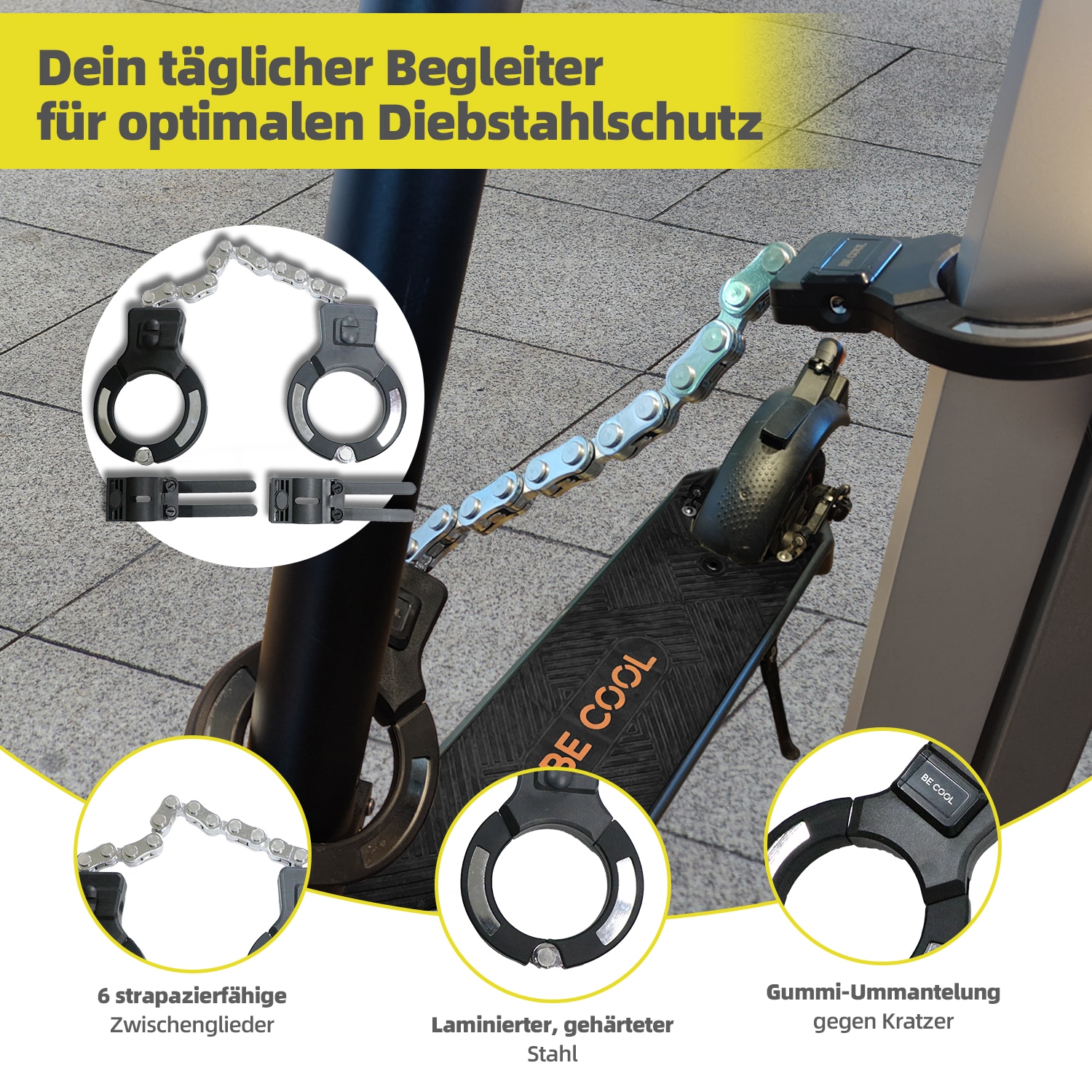 be cool Handhebelschloss »BE COOL BC75HSCH22BK«