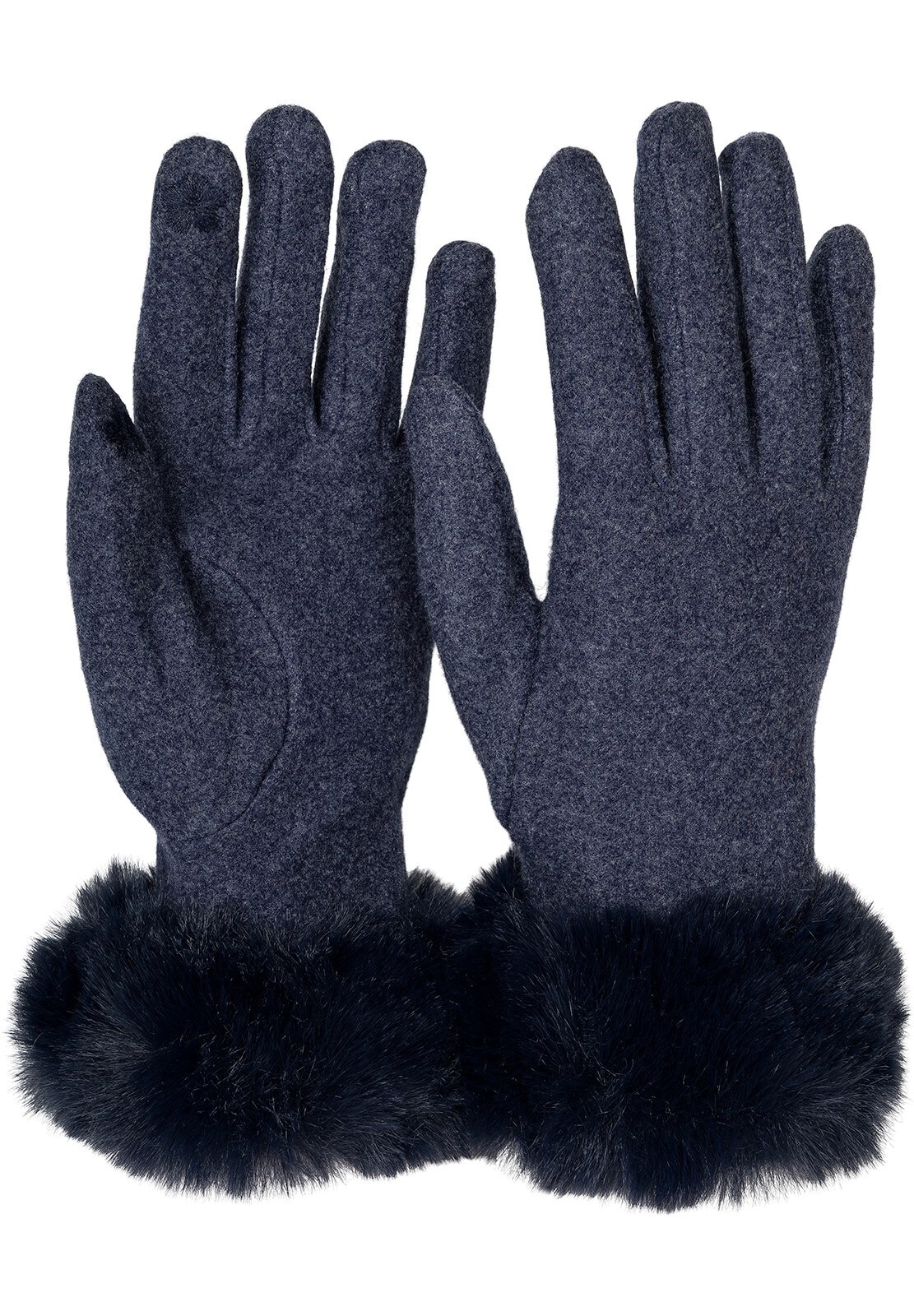 styleBREAKER Fleecehandschuhe »Touchscreen Handschuhe mit Kunstfell« 1 Stk.