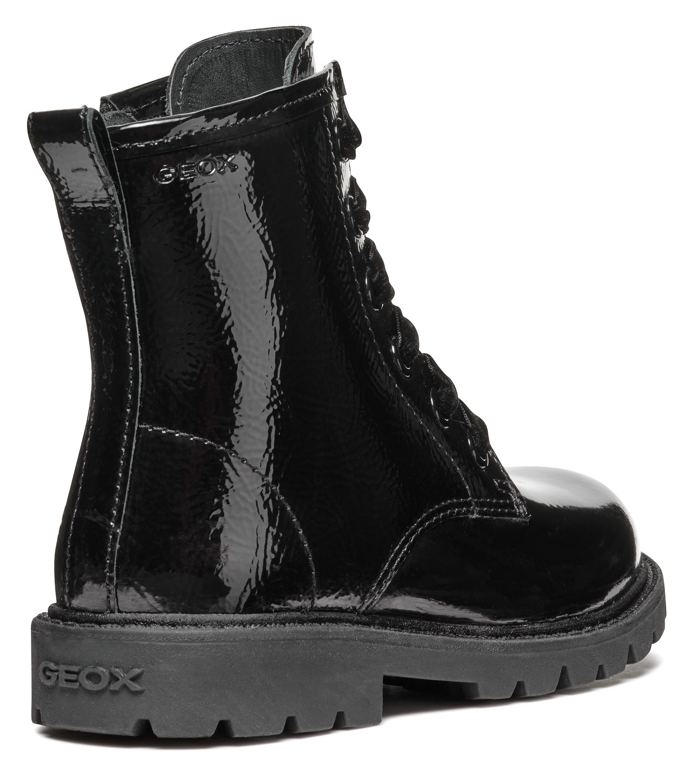 Geox Schnürstiefel »J SHAYLAX GIRL A«, Bikerboots, Winterstiefel, Boots mit Reißverschluss