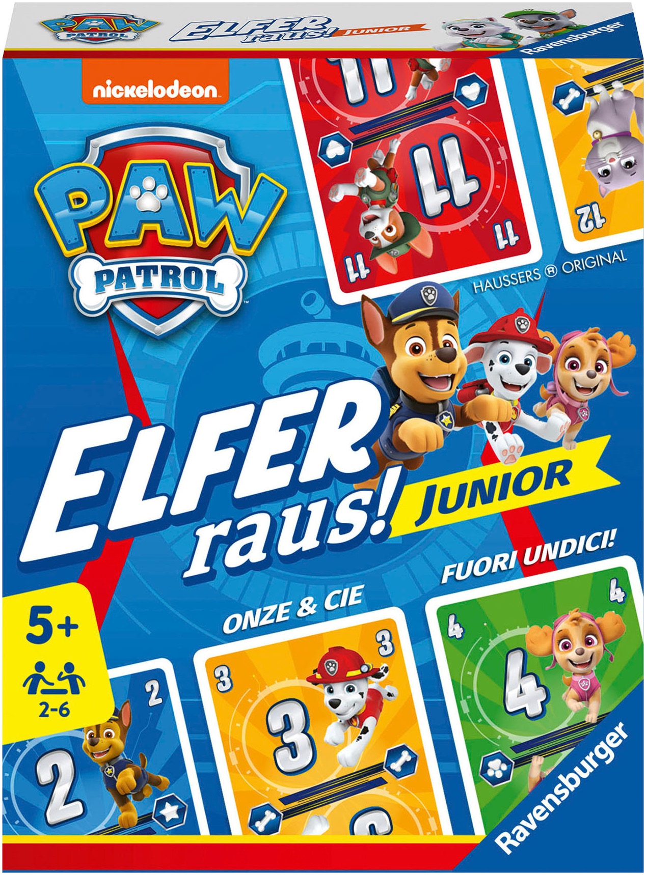 Ravensburger Spiel »PAW Patrol Elfer raus! Junior«, Made in Europe; FSC® - schützt Wald - weltweit