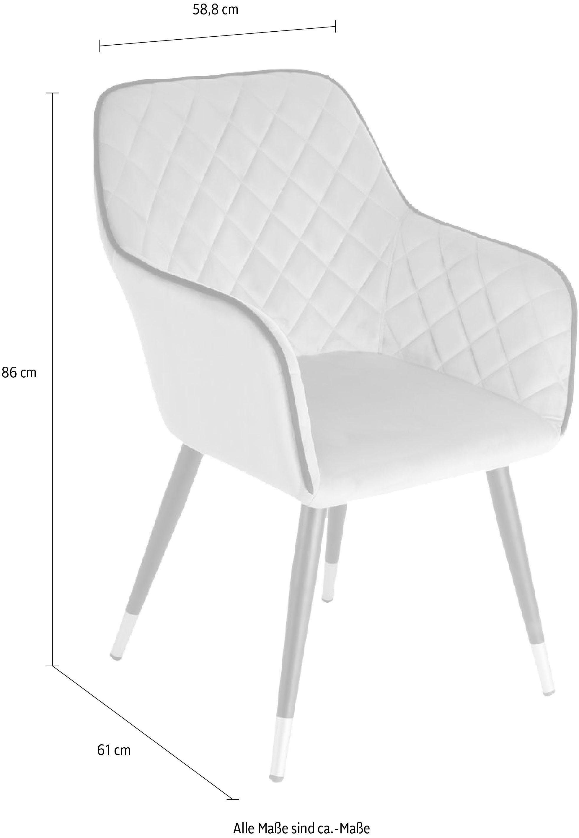 Kayoom Stuhl »Amino 525, stilvoller Design-Stuhl,samtweicher Bezug aus Velvet-Stoff«, 1 St., samtweicher Bezug, elegant, glamourös, elegante Optik