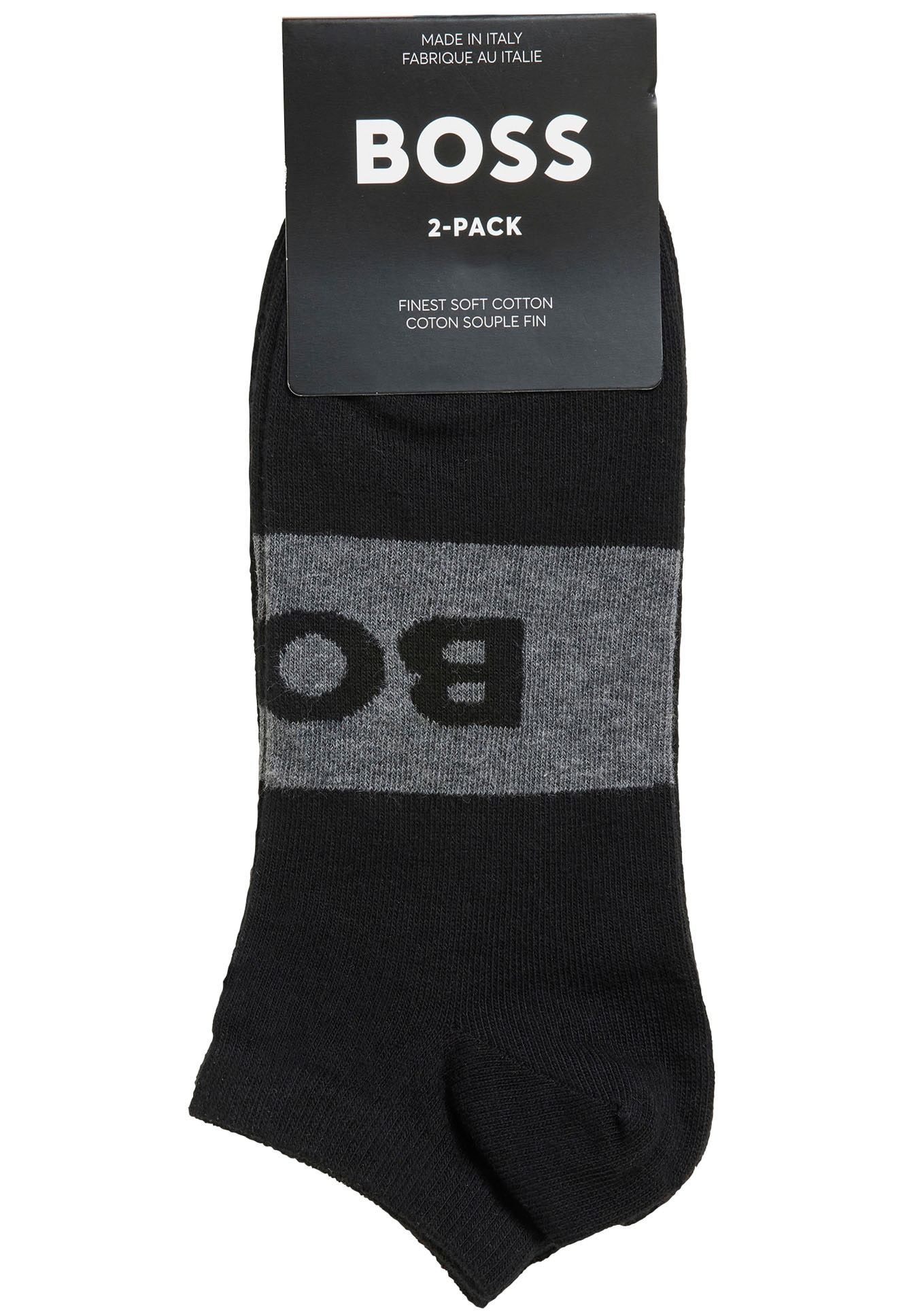 BOSS Businesssocken »2P AS Logo CC«, (Packung, 2 Paar, 2er Pack), mit großem, eingestricktem BOSS Logo-Schriftzug