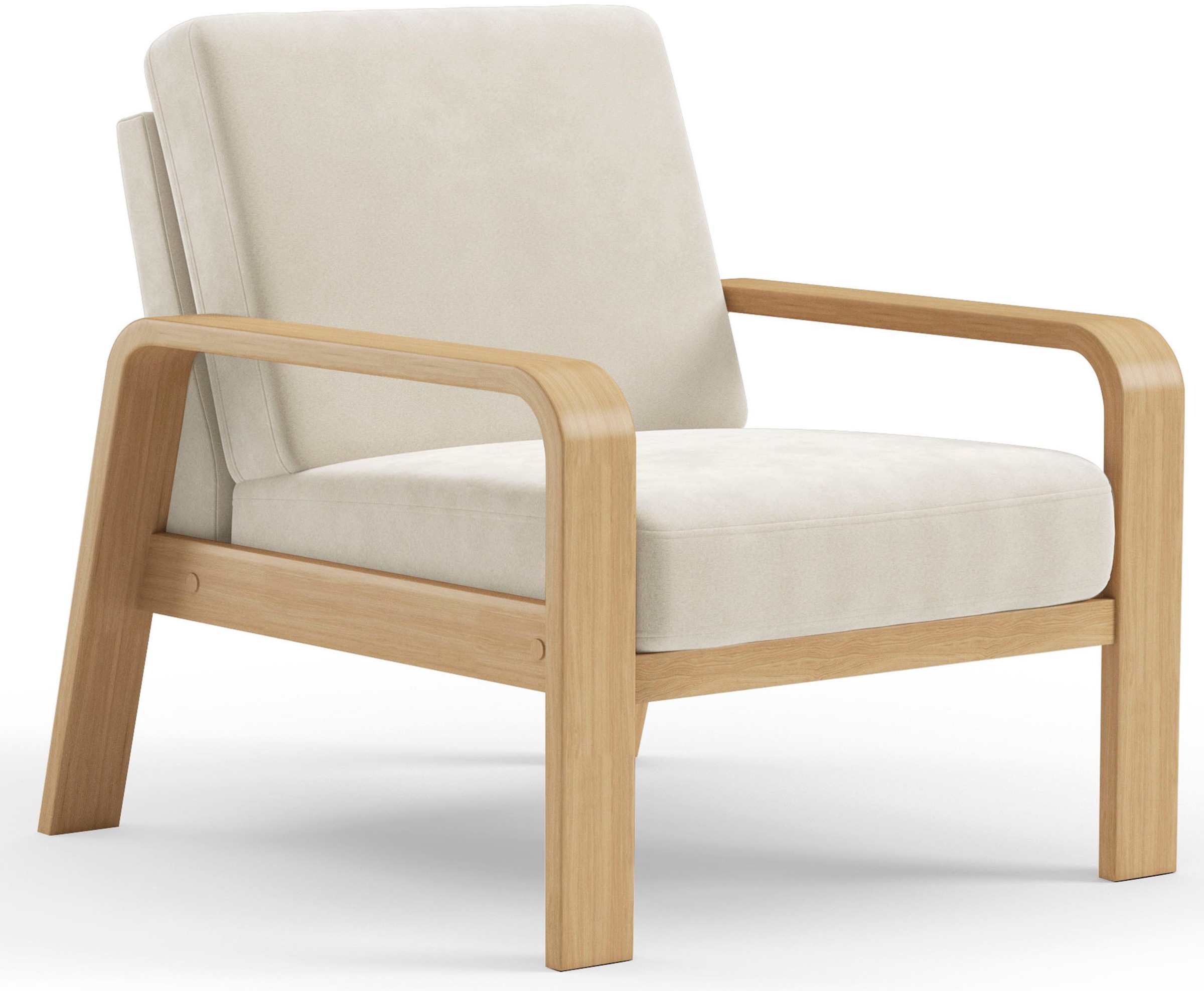 sit&more Sessel »Kolding«, Armlehnen aus Buchenholz in natur, verschiedene Bezüge und Farben