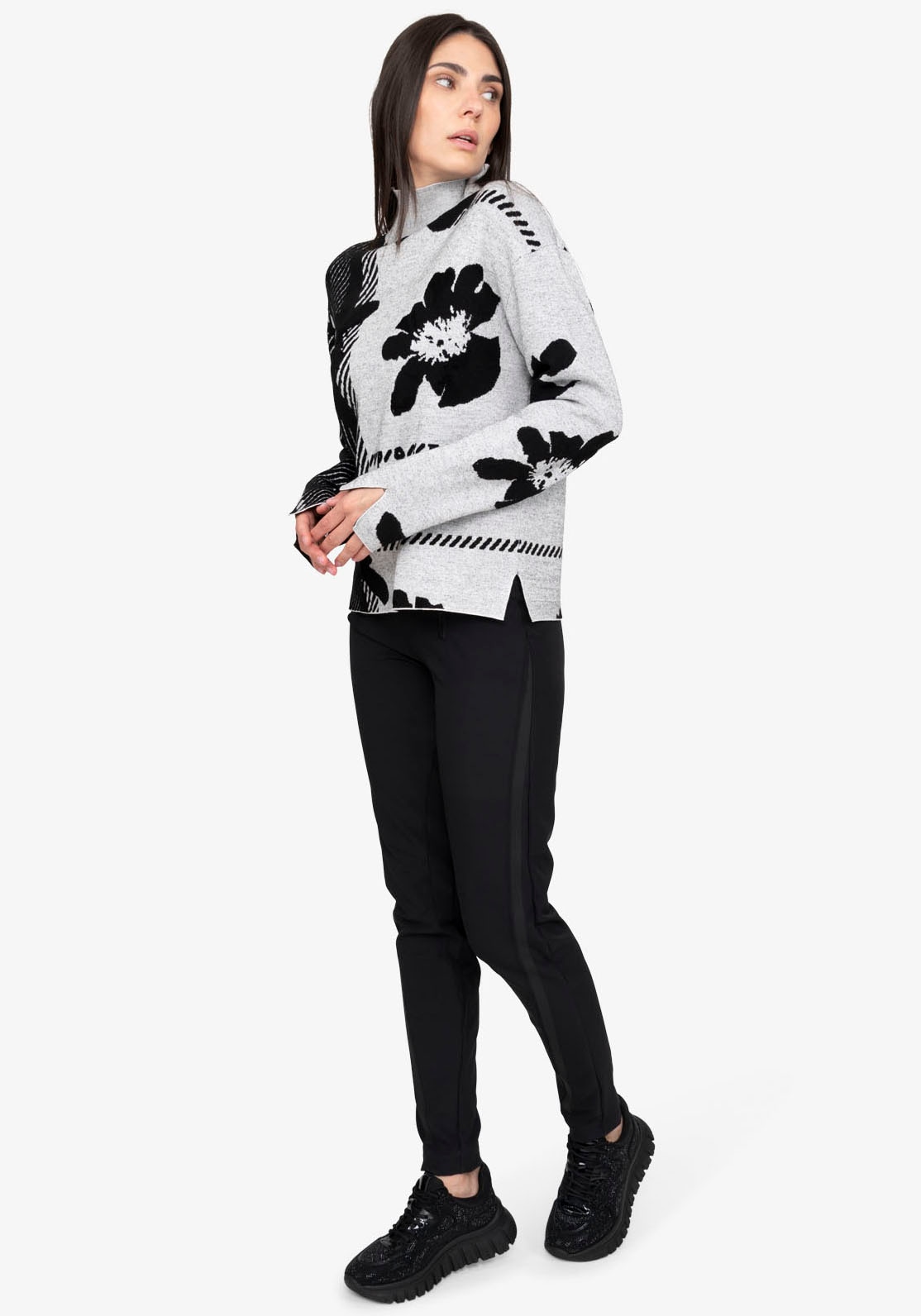 Sportalm Kitzbühel Strickpullover, mit Blumenprint
