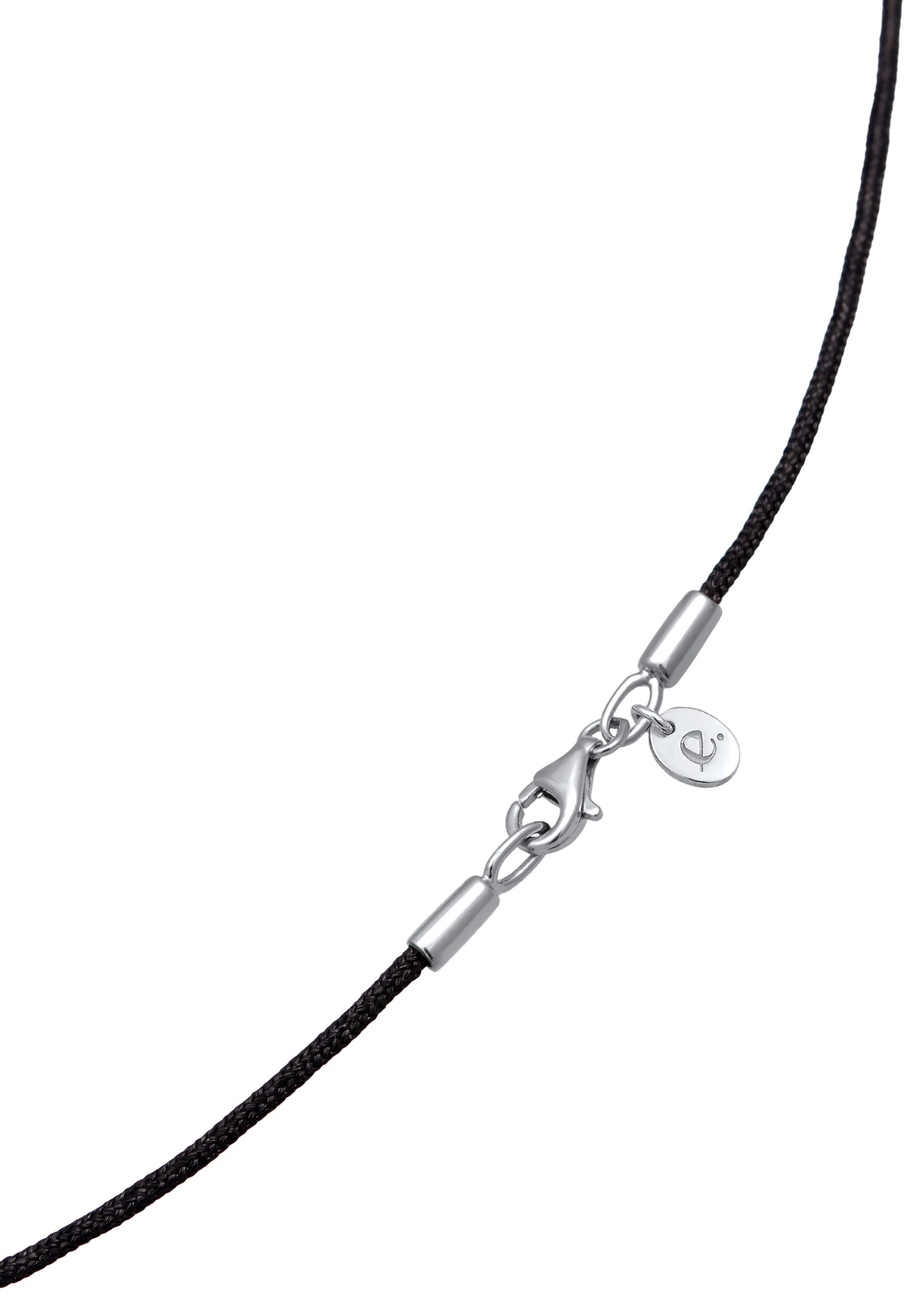 Elli Premium Lange Kette »Halskette Nylon Tropfen Anhänger 925 Silber«