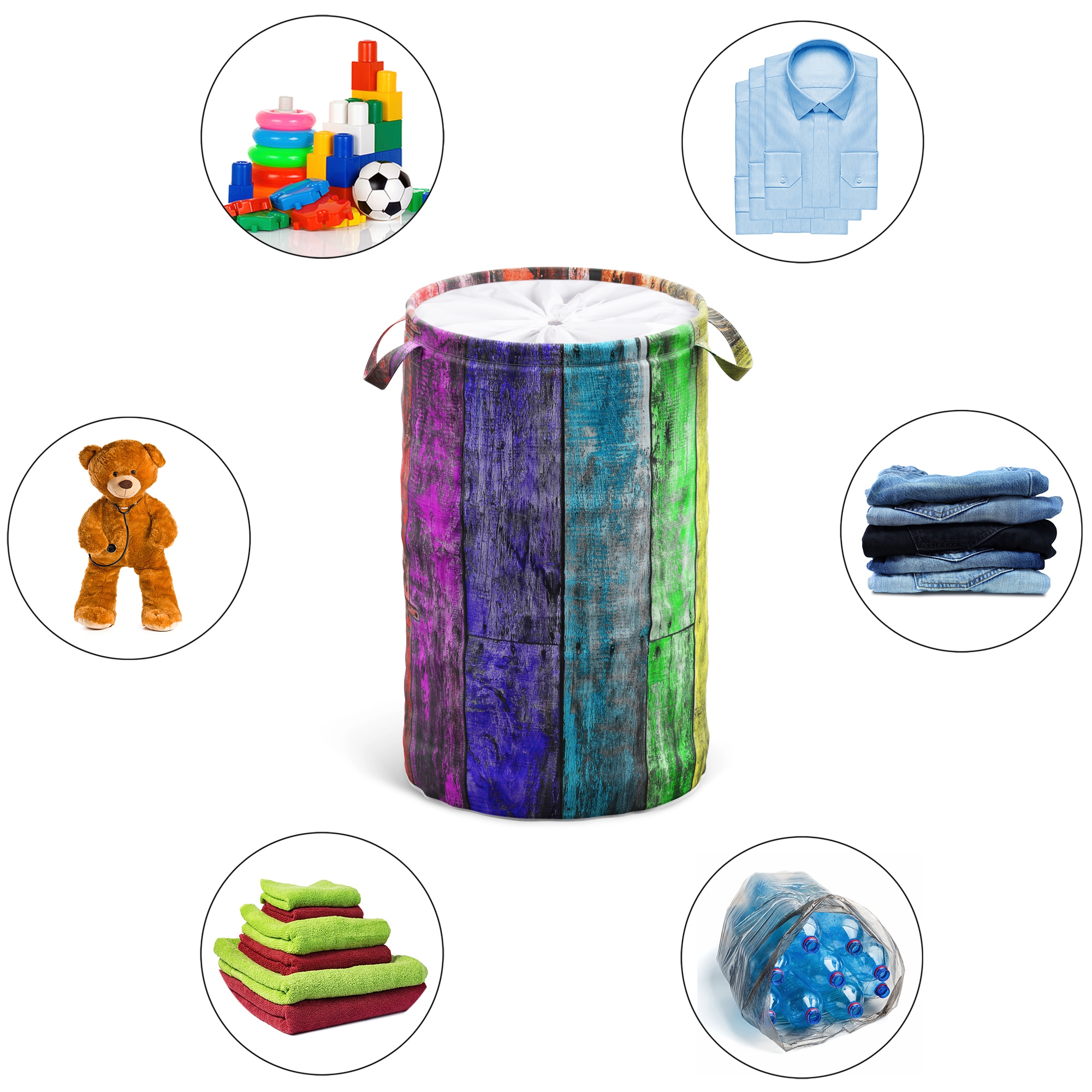 Sanilo Wäschekorb »Rainbow«, 60 Liter, faltbar, mit Sichtschutz