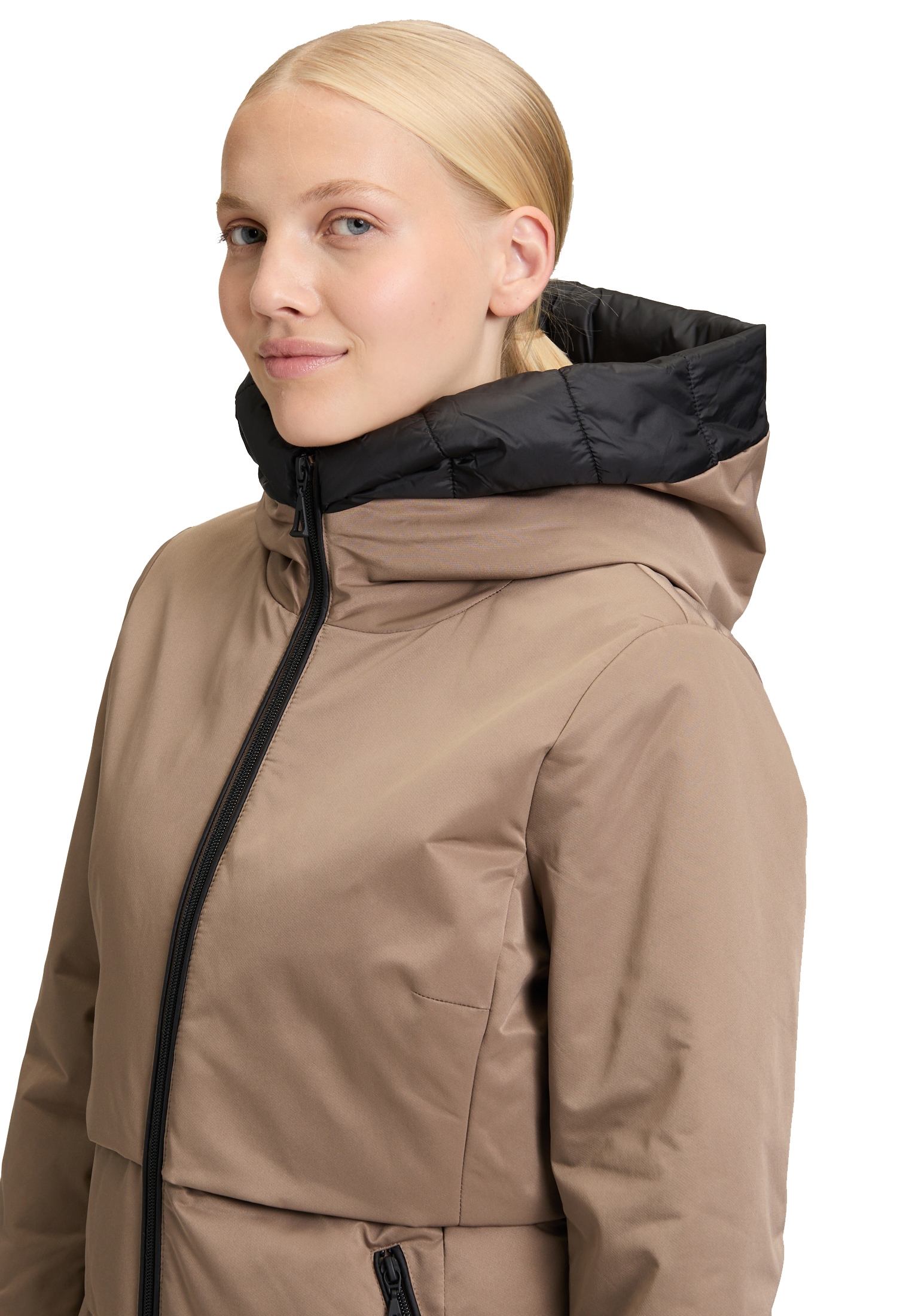 Amber & June Winterjacke »Wintermantel mit Kapuze«