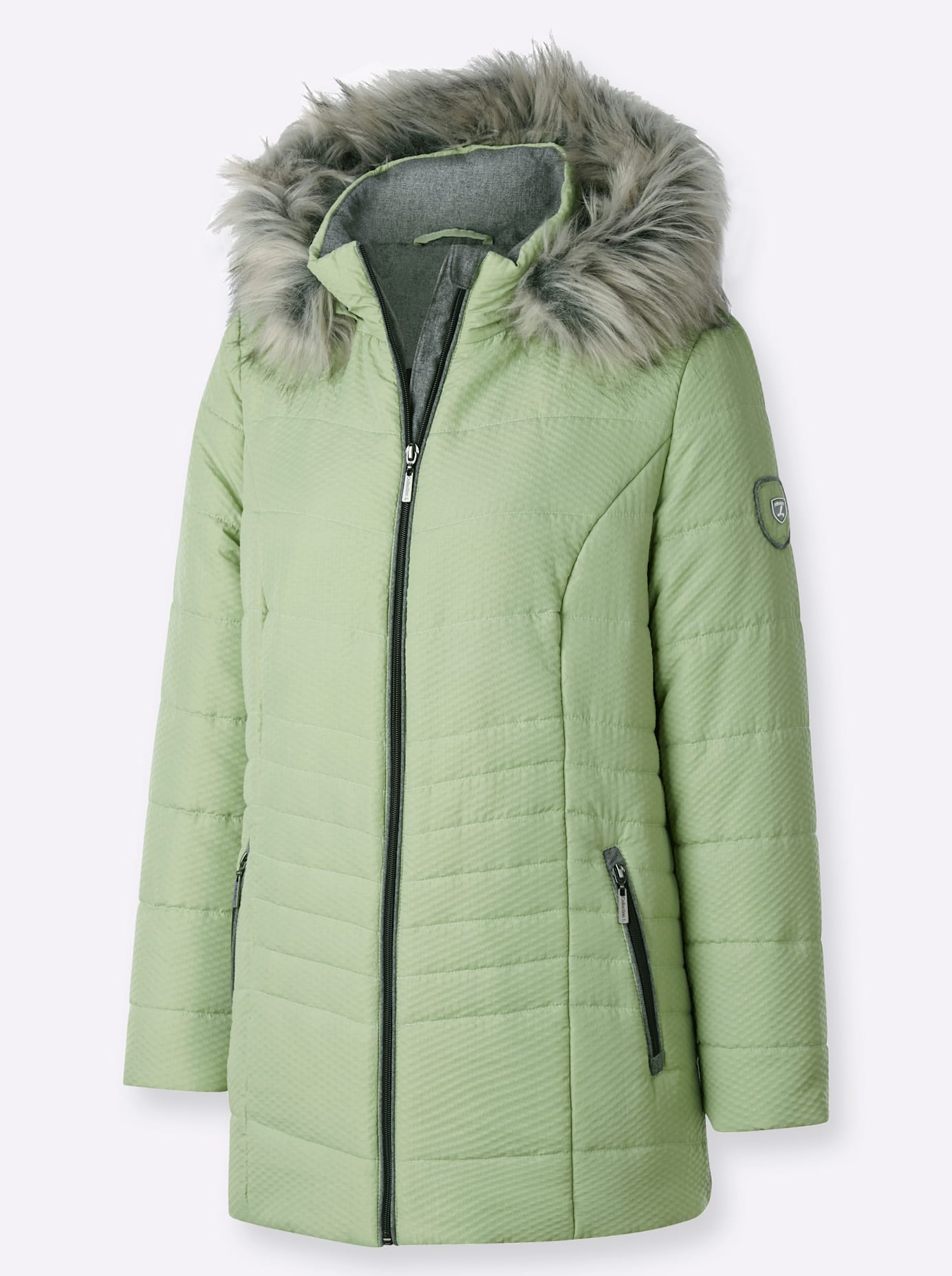 Casual Looks Langjacke mit Kapuze