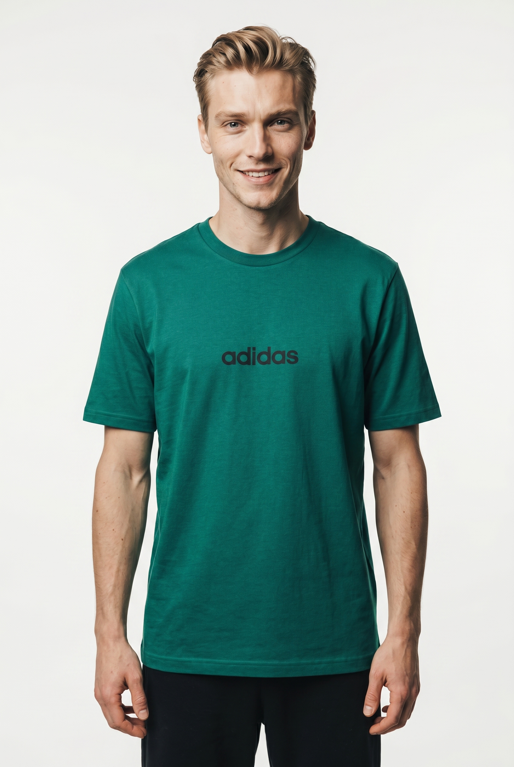 adidas Sportswear T-Shirt »ESSENTIALS LINEAR SINGLE JERSEY« überschnittene Schultern, Kurzarmdesign, aus Baumwolljersey