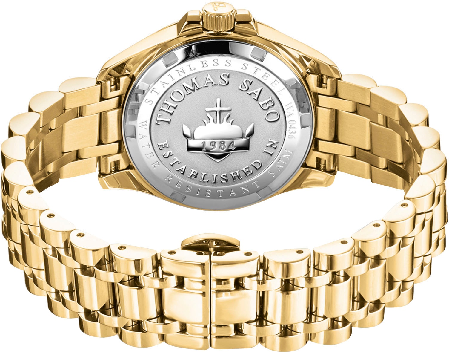 THOMAS SABO Quarzuhr »DIVINE JEWELERY STONE« Armbanduhr, Damenuhr, Edelstahlarmband, analog, Zirkonia (synth.)