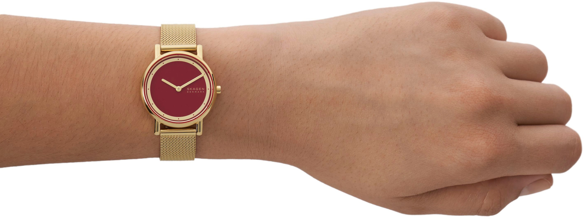 Skagen Quarzuhr »SIGNATUR LILLE«, Armbanduhr, Damenuhr, analog, Edelstahlarmband