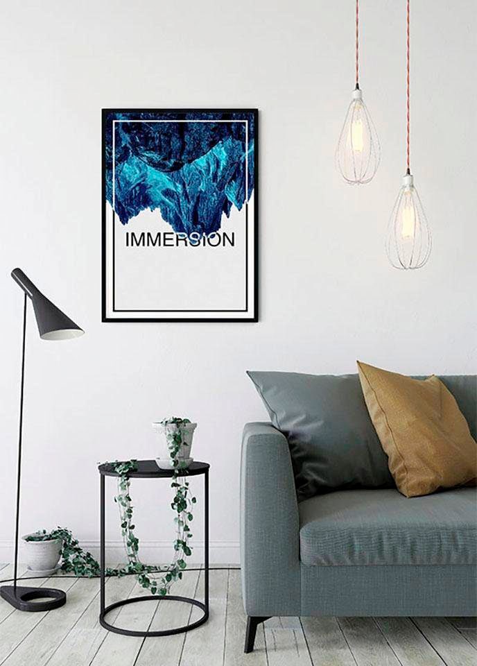 Komar Poster »Immersion Blue«, Abstrakt-Sprüche Texte, 3 Kinderzimmer, mit & Schlafzimmer, online St.), Garantie Jahren kaufen (1 Wohnzimmer | XXL