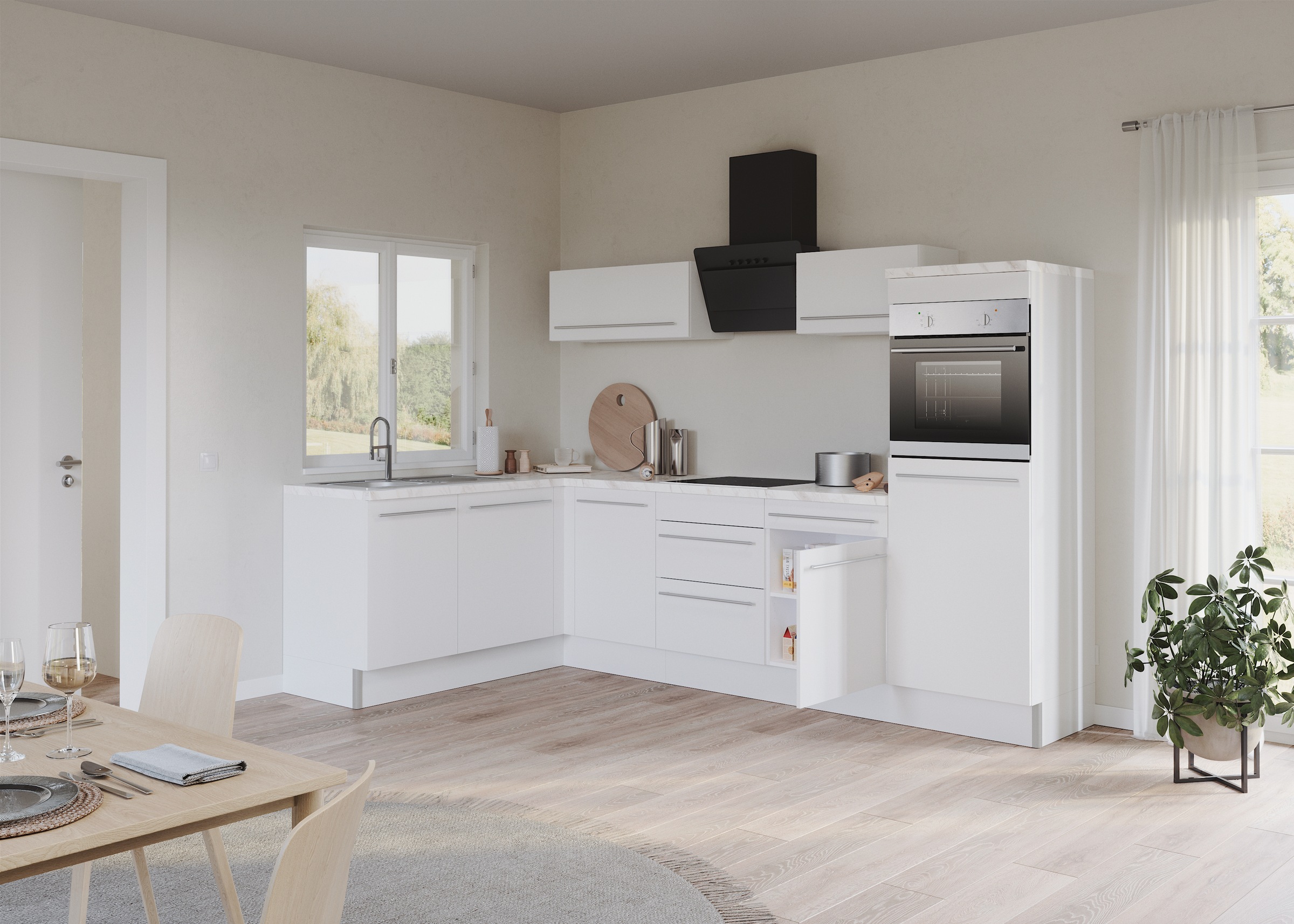 KOCHSTATION Küche »KS-Bern2«, Stellmaße 295 x 175 cm, wahlweise mit E-Geräten