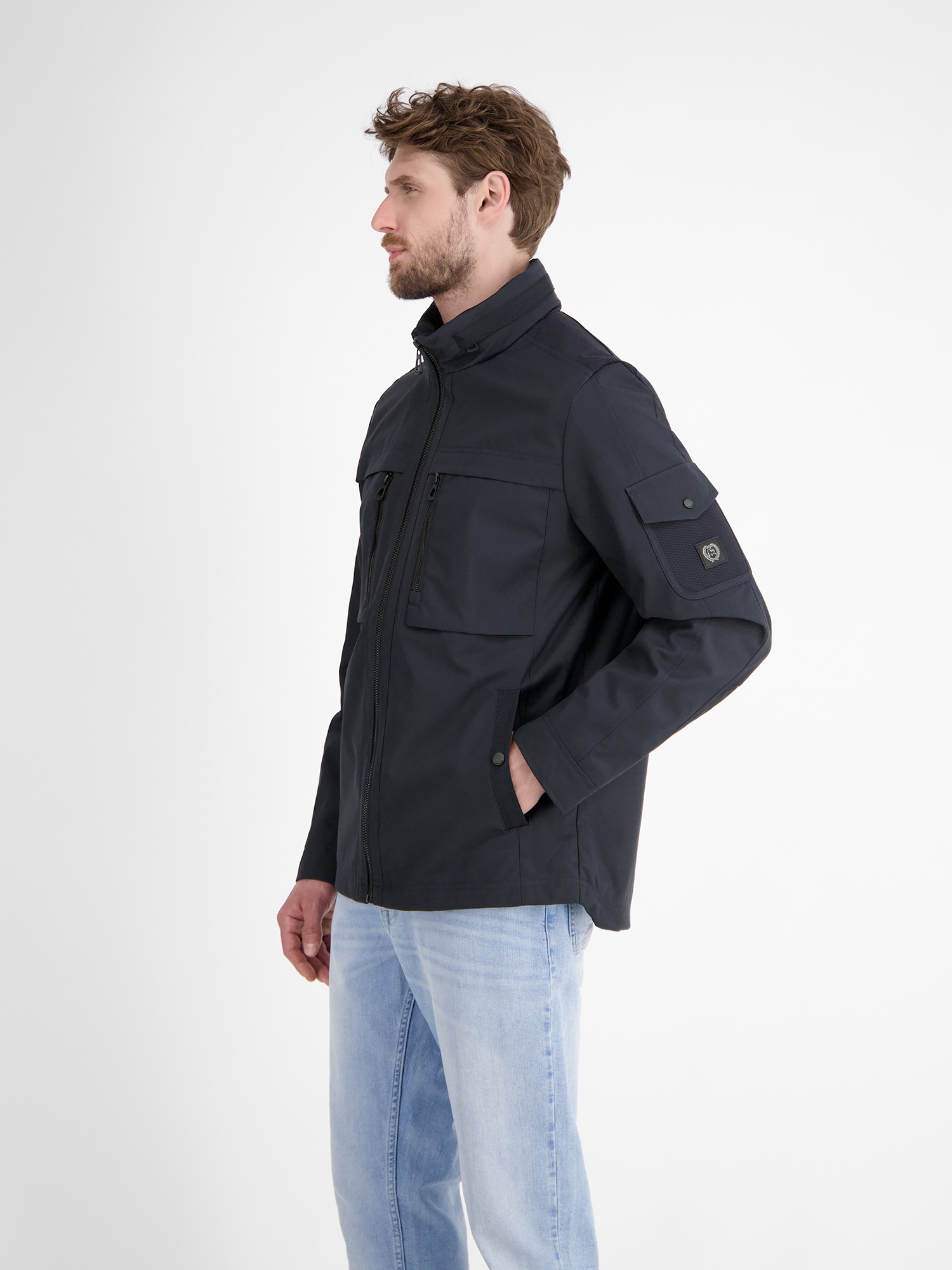 LERROS Outdoorjacke »LERROS Shell-Blouson mit Kapuze«, mit Kapuze, Wasser- und windabweisend, atmungsaktiv