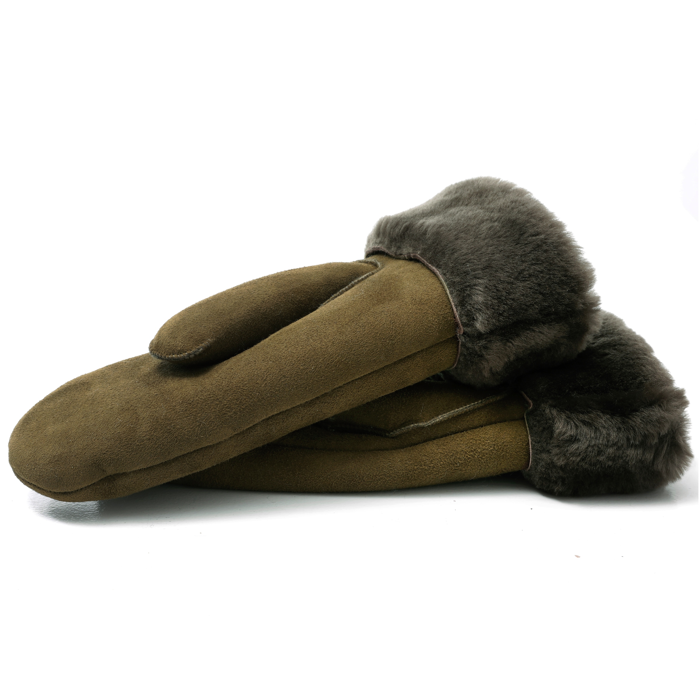 PEARLWOOD Lederhandschuhe »FIONA«, (1 Paar), Velourleder, Fausthandschuh, warm gefüttert
