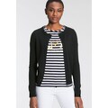 TOM TAILOR Polo Team Strickjacke, in uni oder mit Hahnentrittmuster