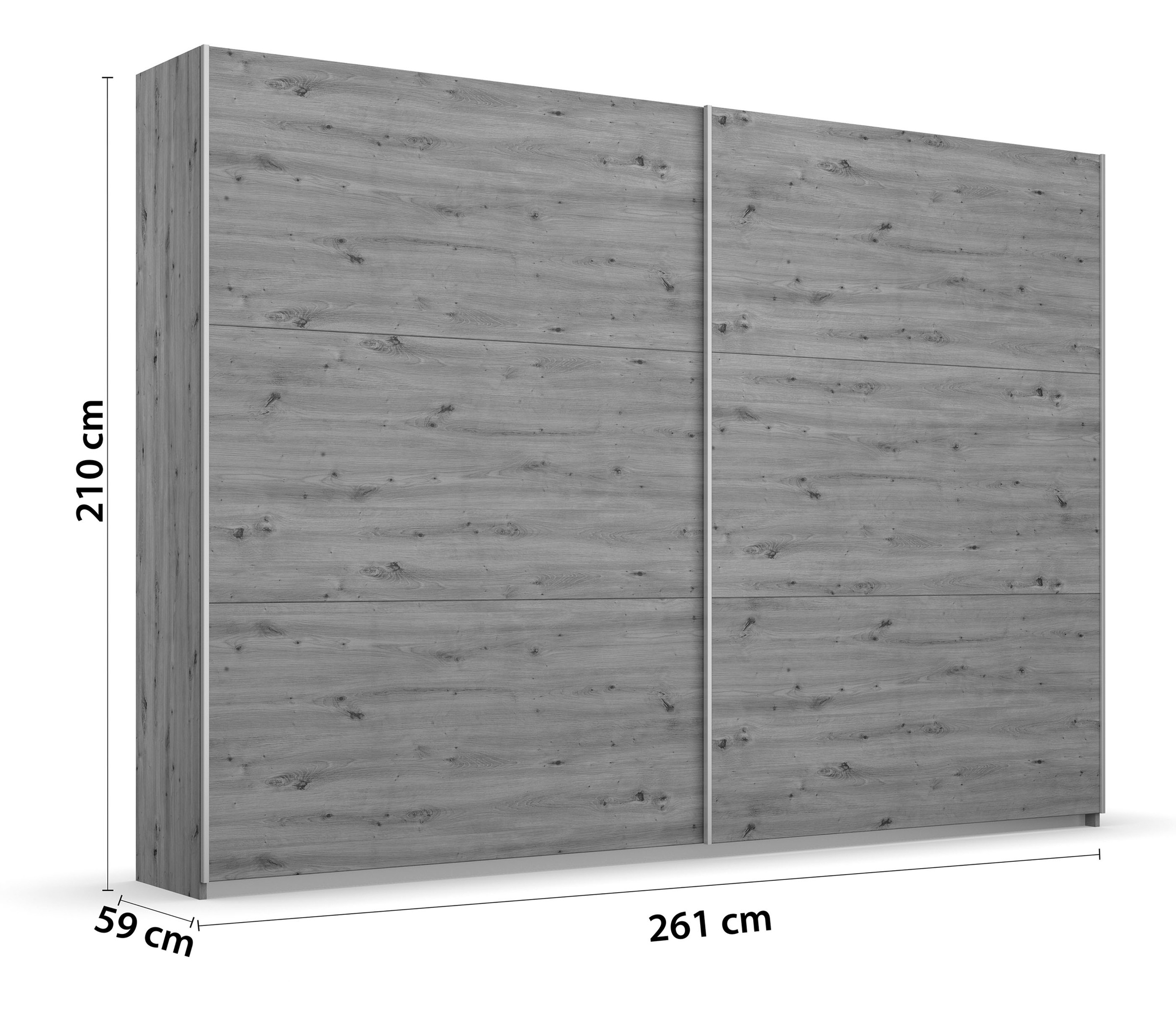 rauch Schwebetürenschrank »Kleiderschrank Garderobe TOPSELLER AURELIO mit 3 Ausstattungsvarianten«, 3 verschiedene Ausstattungsvarianten Griffe aus Metall MADE IN GERMANY