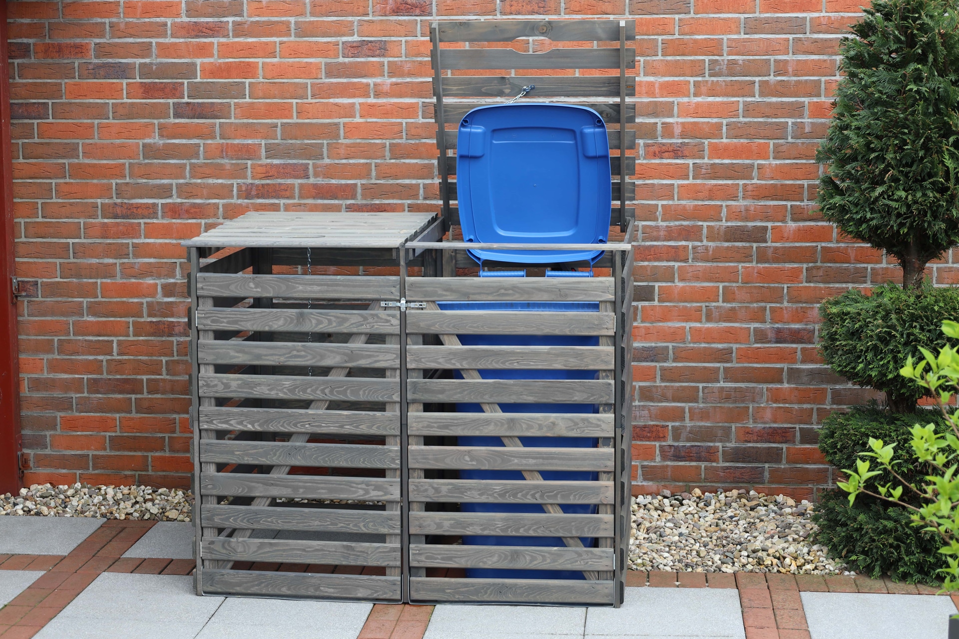 promadino Mülltonnenbox »Vario V« besonders robust aus zertifiziertem Kiefernholz gefertigt