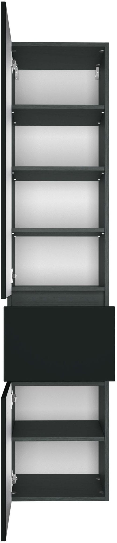 welltime Badmöbel-Set »Welltime Möbel Baabe Waschtisch-Set 3tlg. oder 5tlg.«, (3 St.), gedämpfte Scharniere und Softclose-Funktion, inklusive LED-Beleuchtung