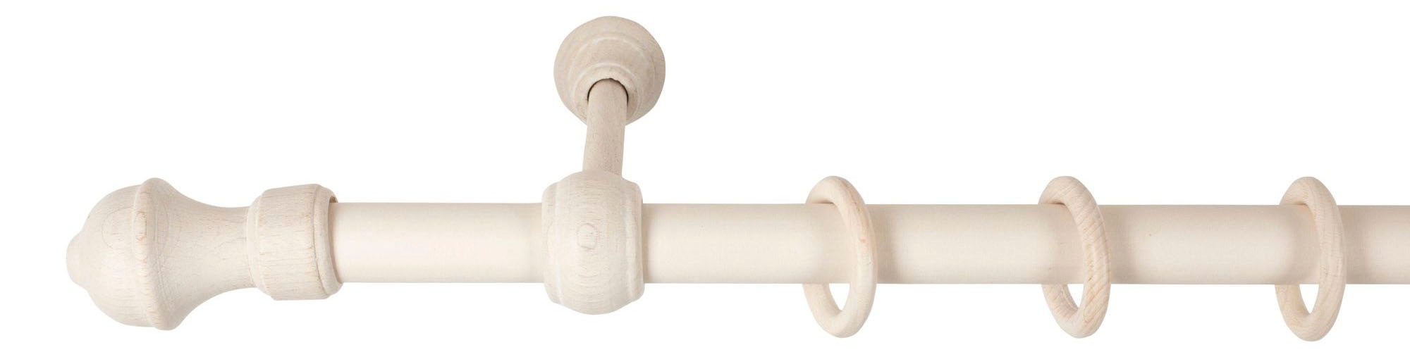 SN DECO GROUP Gardinenstange »Ares«, 1 läufig-läufig, Fixmaß, 28 mm, Holz, verschiedene Längen und Farben, Komplettset