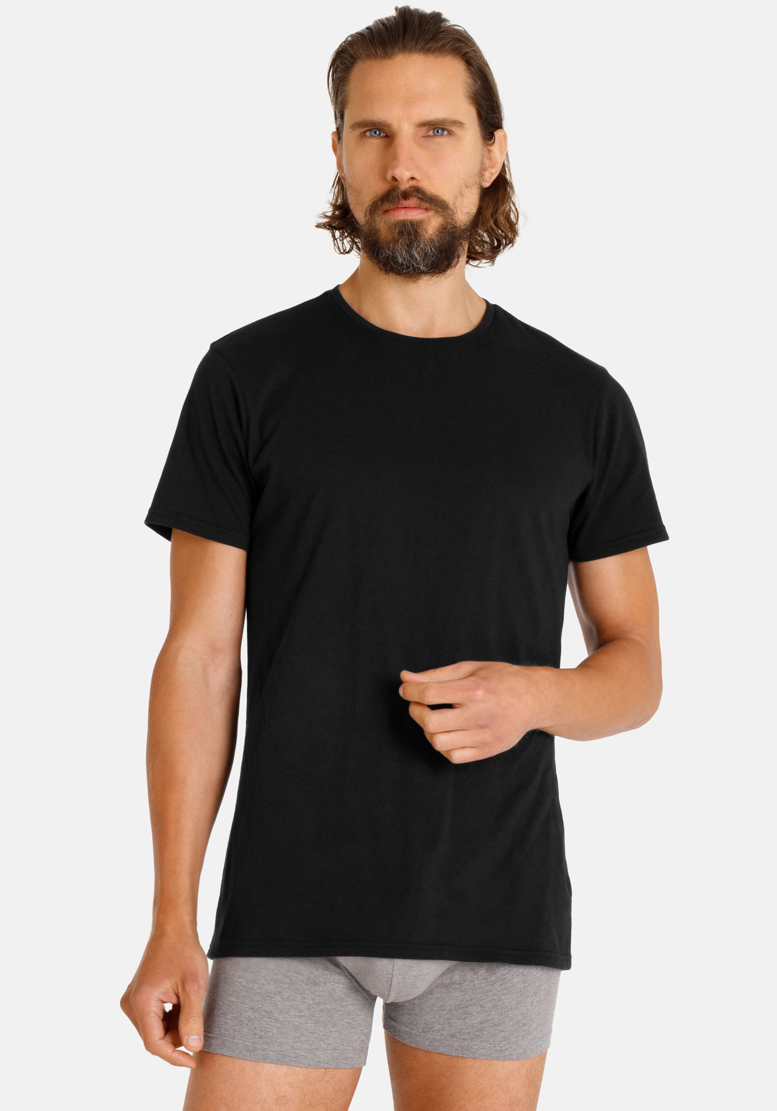 Camano T-Shirt »comfort«, (2er Pack), mit Rundhalsausschnitt