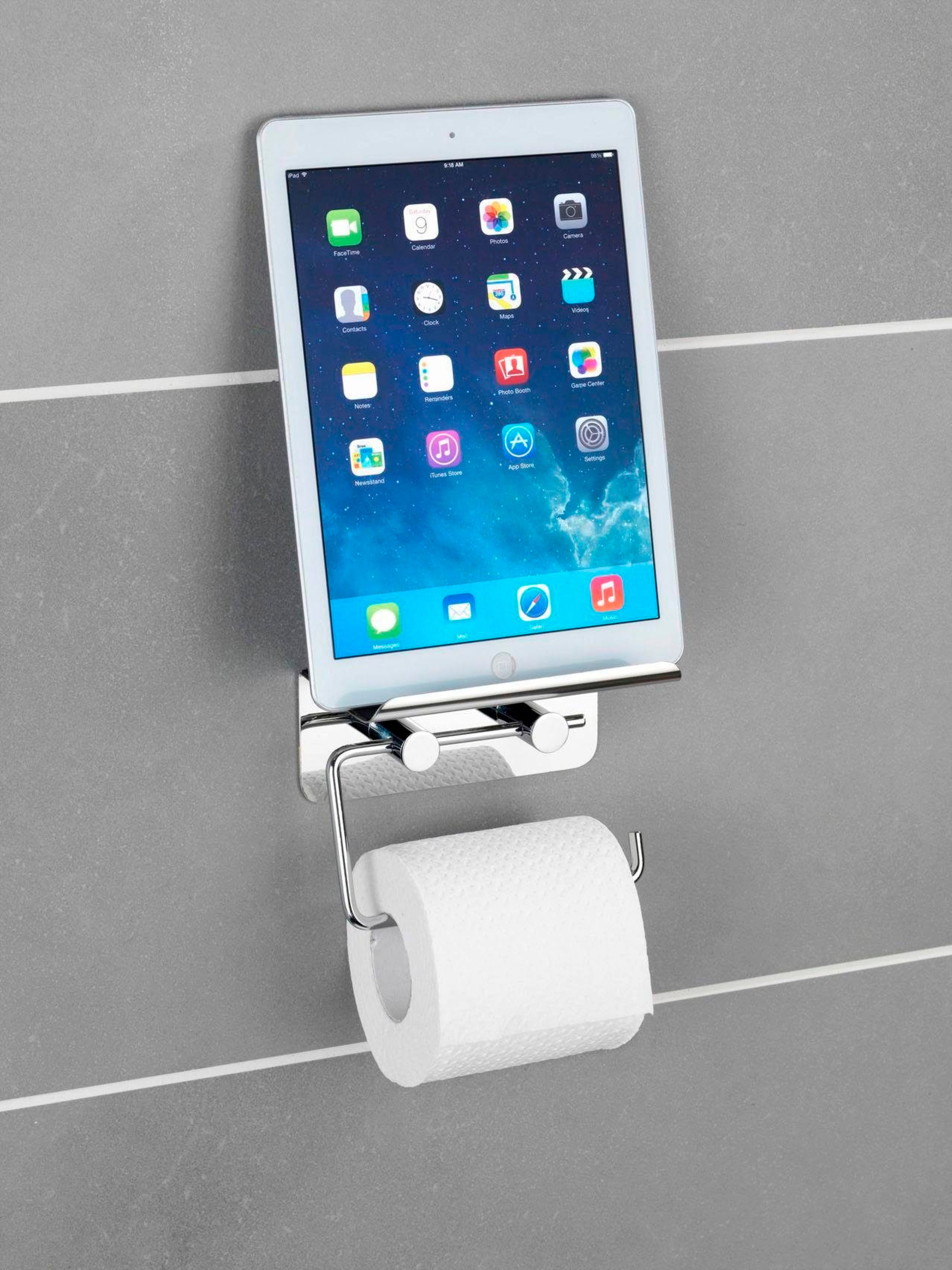 WENKO Toilettenpapierhalter, mit Soft-Touch Smartphone-Ablage online kaufen  | mit 3 Jahren XXL Garantie