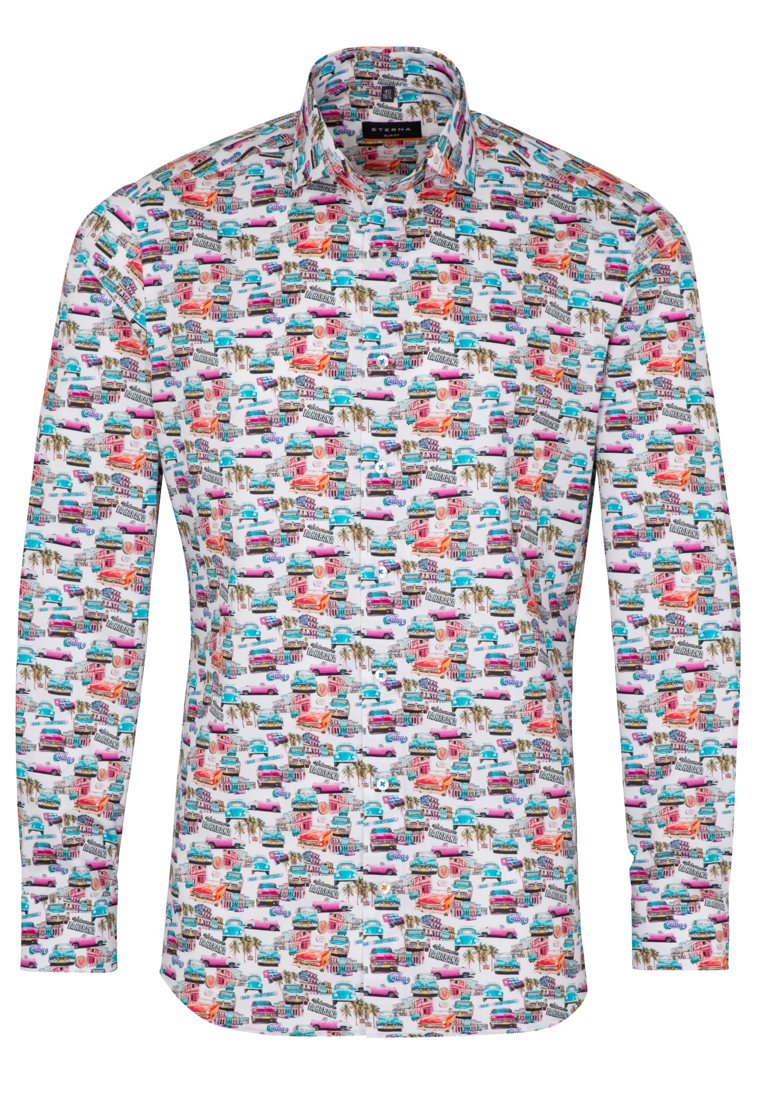 Eterna Langarmhemd »SLIM FIT« EASY IRON (bügelleicht)