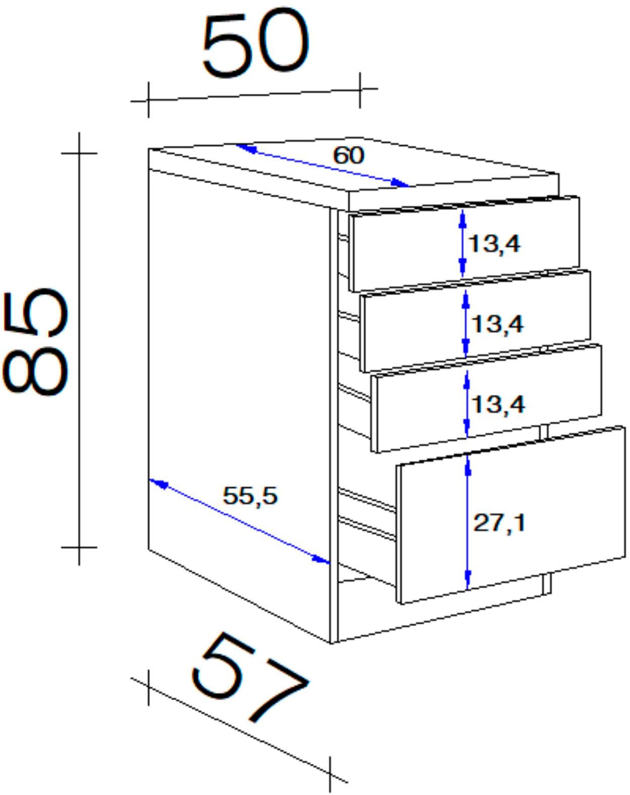 Flex-Well Unterschrank »Wito«, (B cm, x T) x x 50 mit 60 H kaufen online UNIVERSAL 85/86 x praktischen Schubkästen 