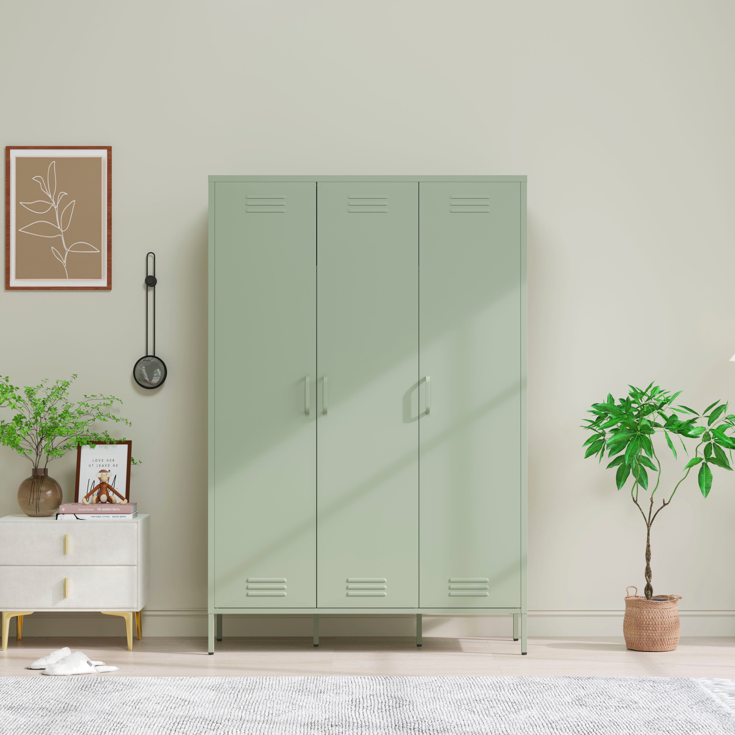 OTTO home Kleiderschrank »Siena Schrank Spind Metallschrank mit 3 Türen« Ideal für jeden Wohnraum - Trendsetter,  Zeitloser Schlafzimmerschrank Garderobe Multischrank