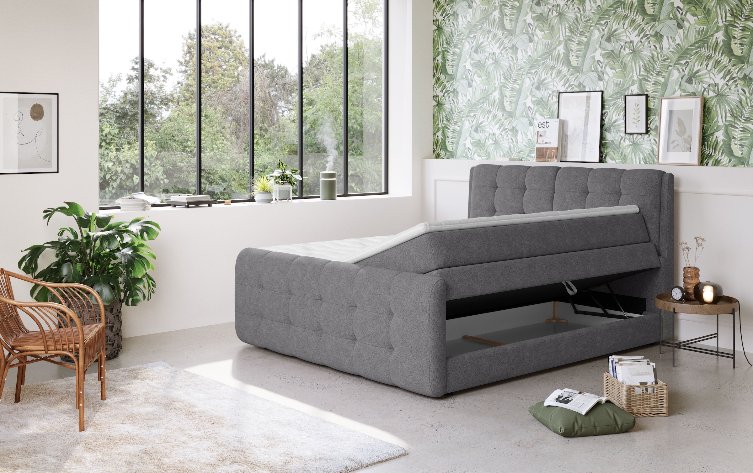 COTTA Boxspringbett »Fort mit Bettkasten, inkl. Topper« erhältlich in verschiedenen Breiten (160cm, 180cm & 200cm)