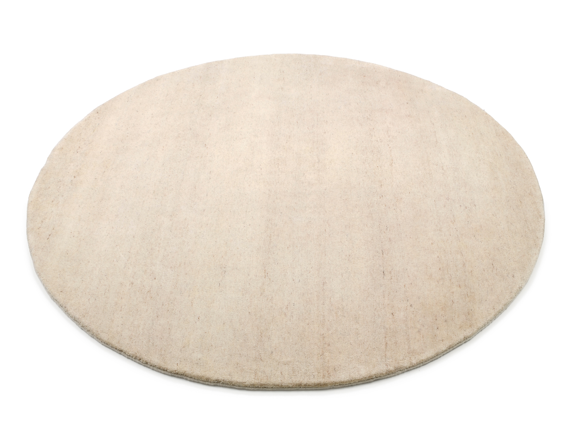 OCI DIE TEPPICHMARKE Wollteppich »ESEMPIO UNI MELANGE«, rund, 18 mm Höhe, reine Wolle, handgeknüpft, hochwertig verarbeitet, natürlich warm