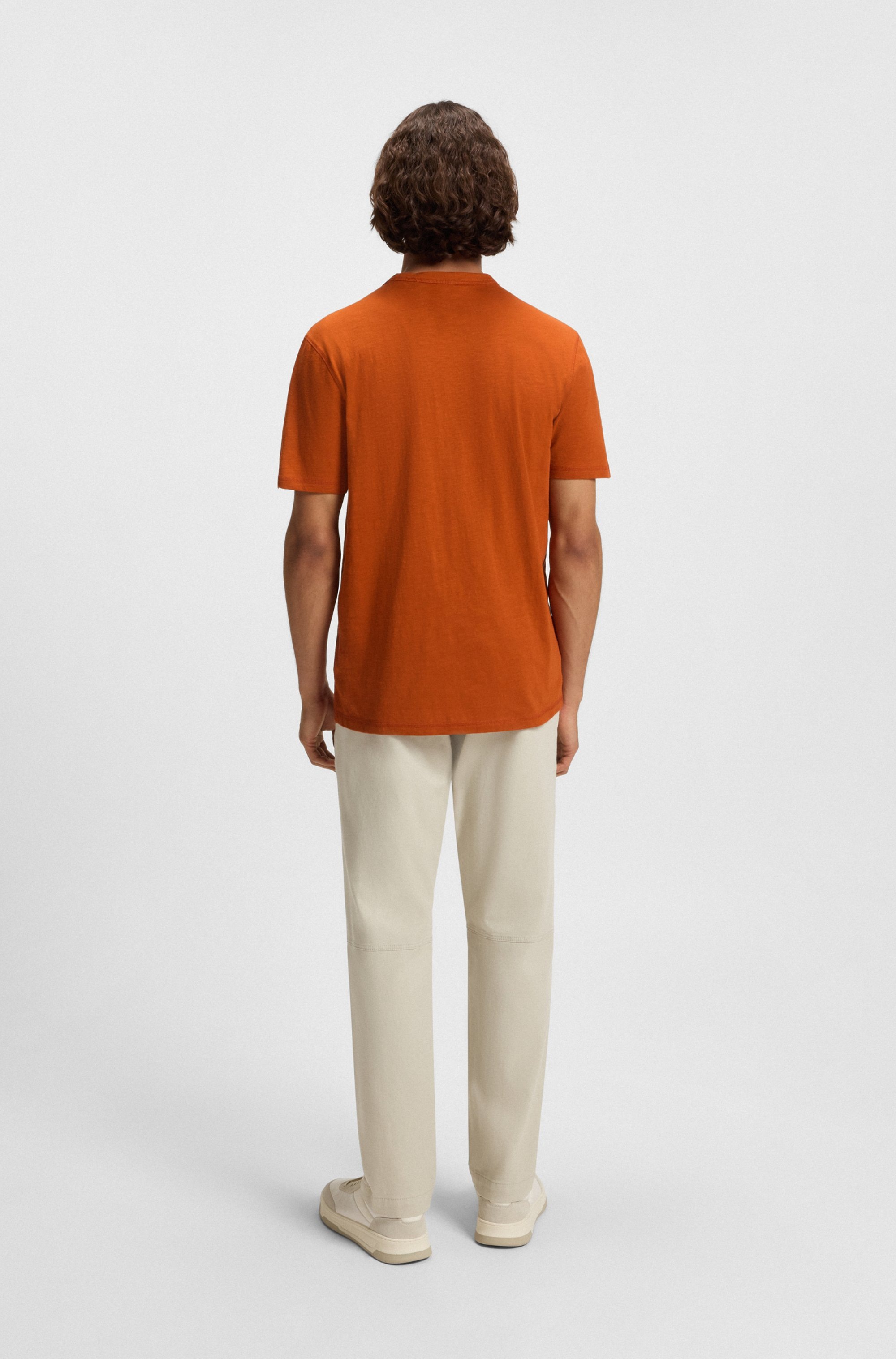 BOSS ORANGE T-Shirt »Tegood Regular Fit« 100% Baumwolle Logo on Chest Rundhals