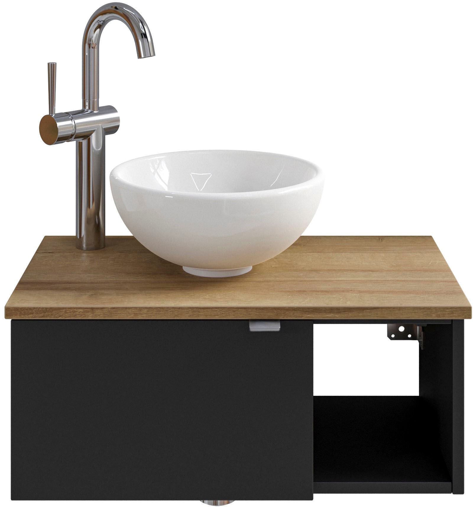 Waschtisch »Serie 6915 Waschschale mit Unterschrank für Gästebad, Gäste WC«, 61 cm...