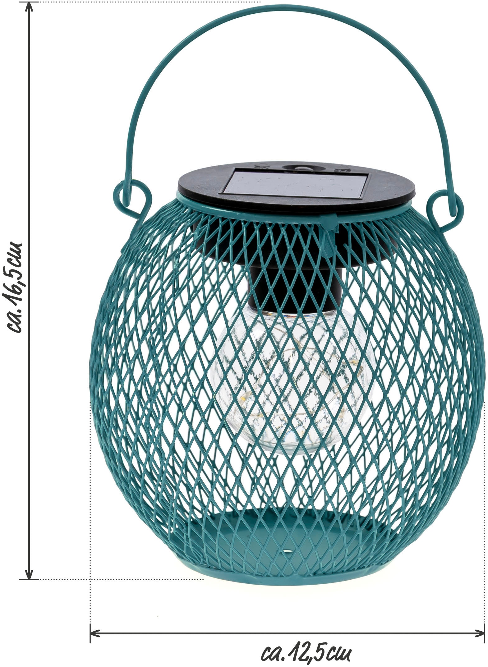 OTTO home LED Solarleuchte »Aaddis, LED-Metalllaterne, 3er Set« LED-Modul 3 Stk. Warmweiß einzeln positionierbar