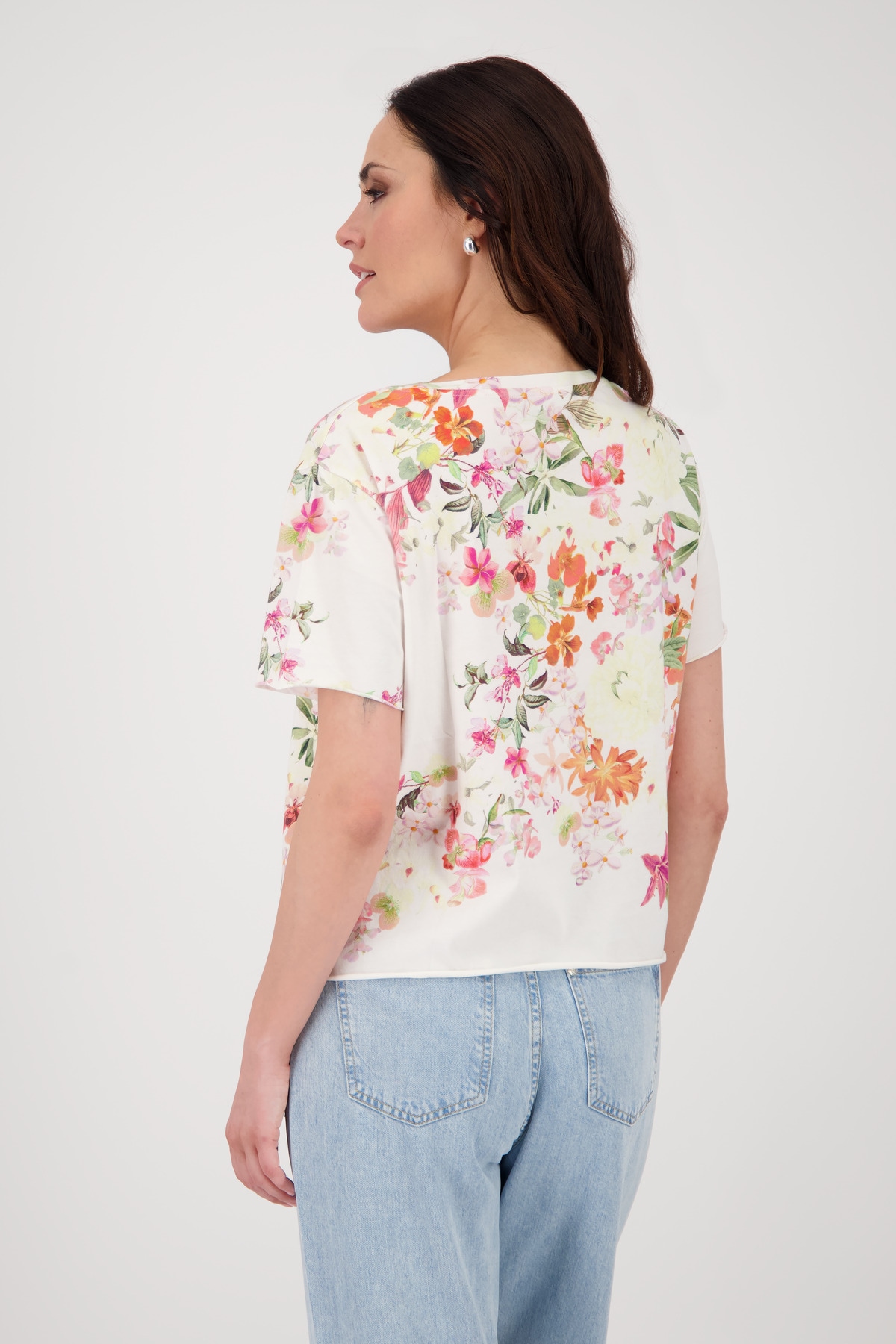 Monari T-Shirt »Shirt Blumenverlauf allov.«, Mit Rundhalsausschnitt